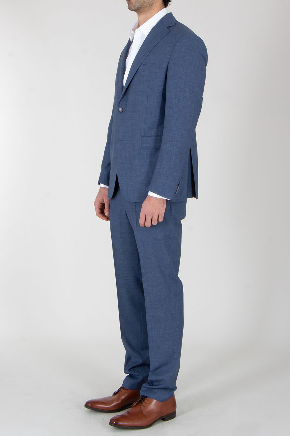 DRESSLER Regular Fit Natural Bi-Stretch Virgin Wool Suit Sean