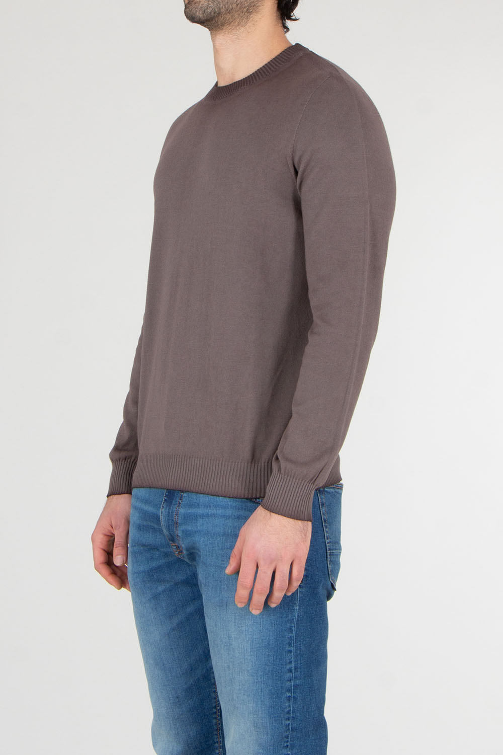 AROVESCIO Regular Fit Cotton Round Neck Sweater