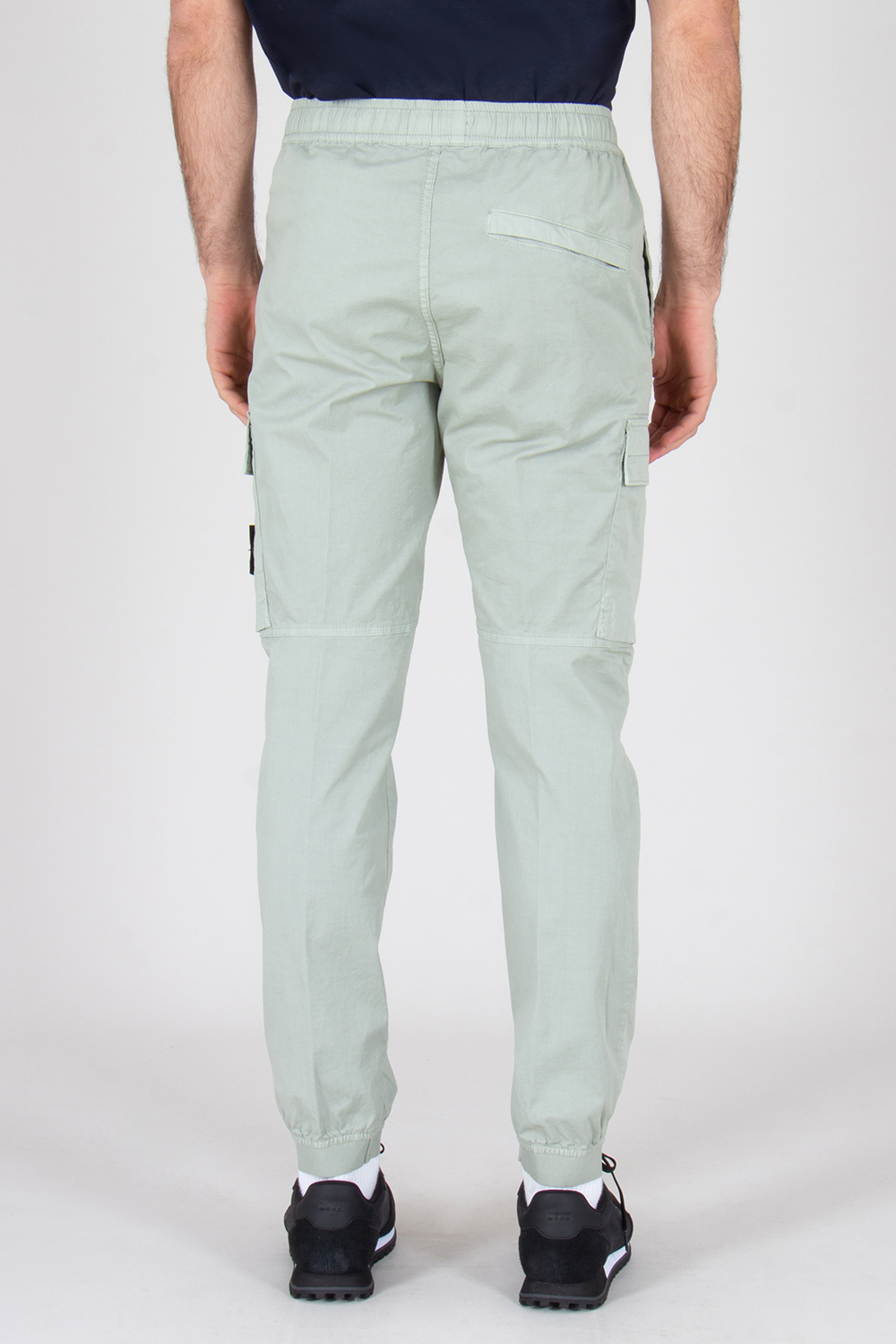 STONE ISLAND Regular Tapered Fit Organic Cotton Stretch Broken Twill Cargo Pants