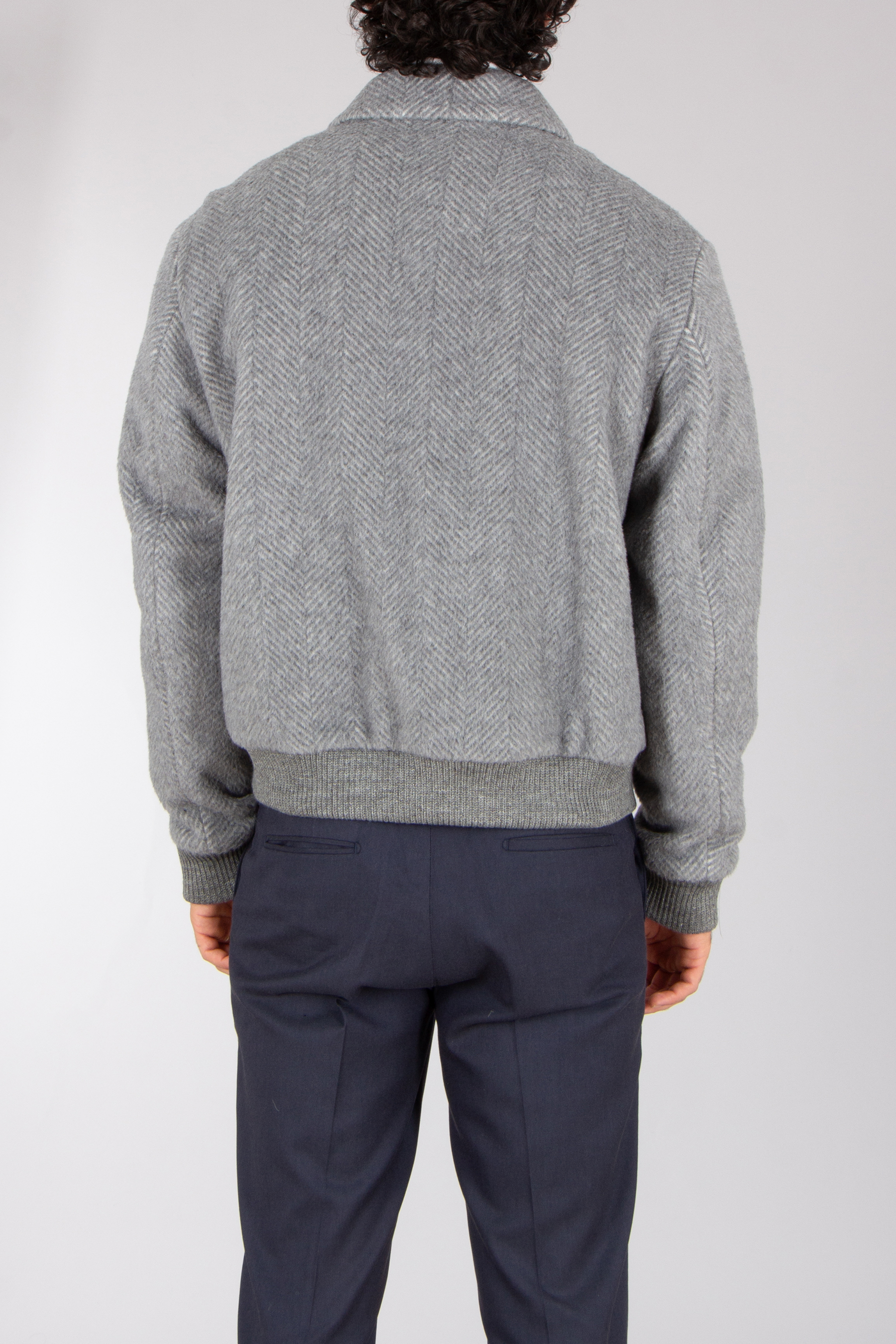 BOSS Regular Fit Herringbone Patterned Alpaca Blend Jacket H-Charly Strickwaren, Pullover, Sweatshirt, Fleece, Mantel