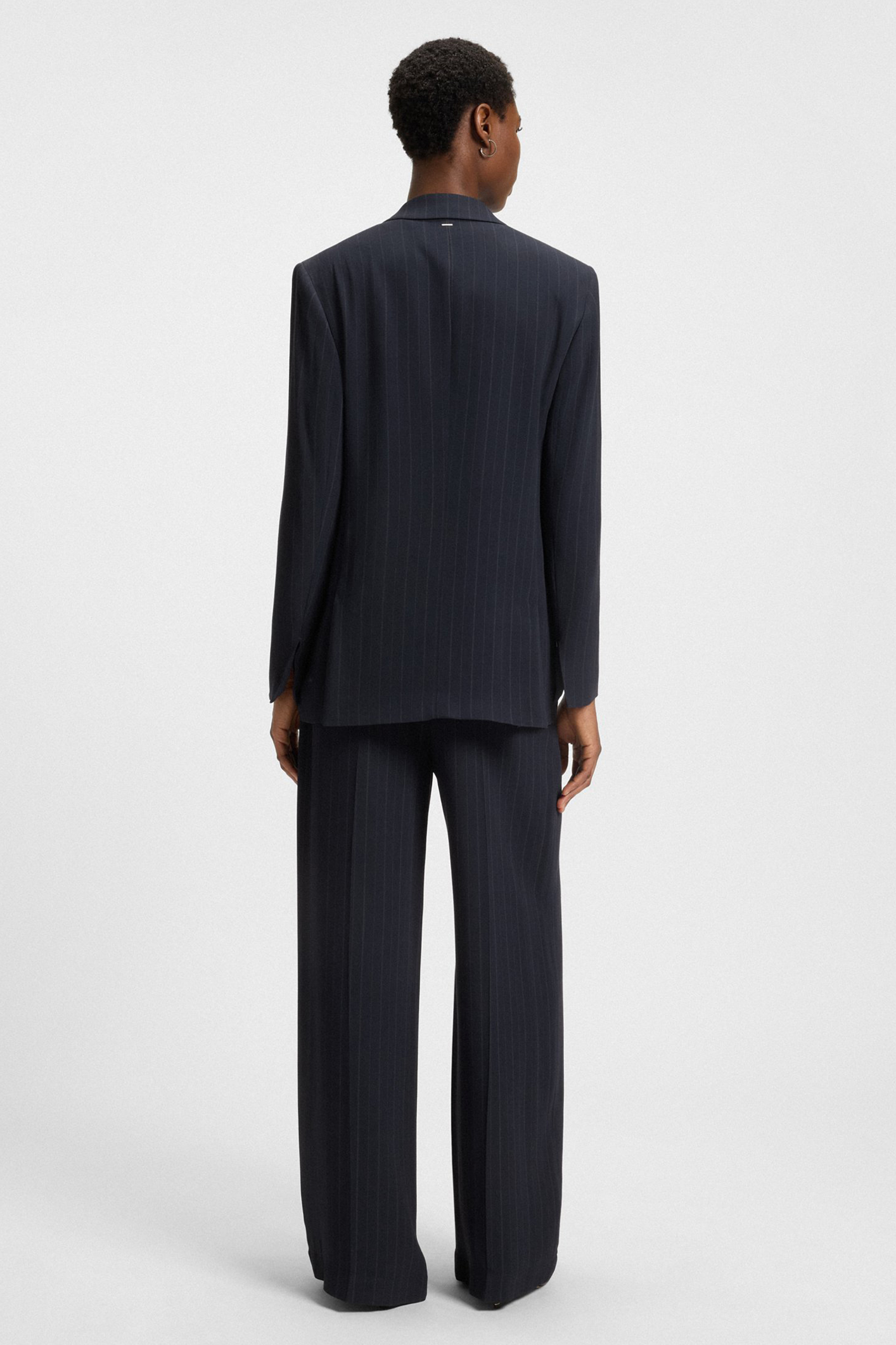 BOSS Relaxed Fit Pinstripe Viscose Blazer Janka Formelle Kleidung, Anzug, Smoking, Mann, Person