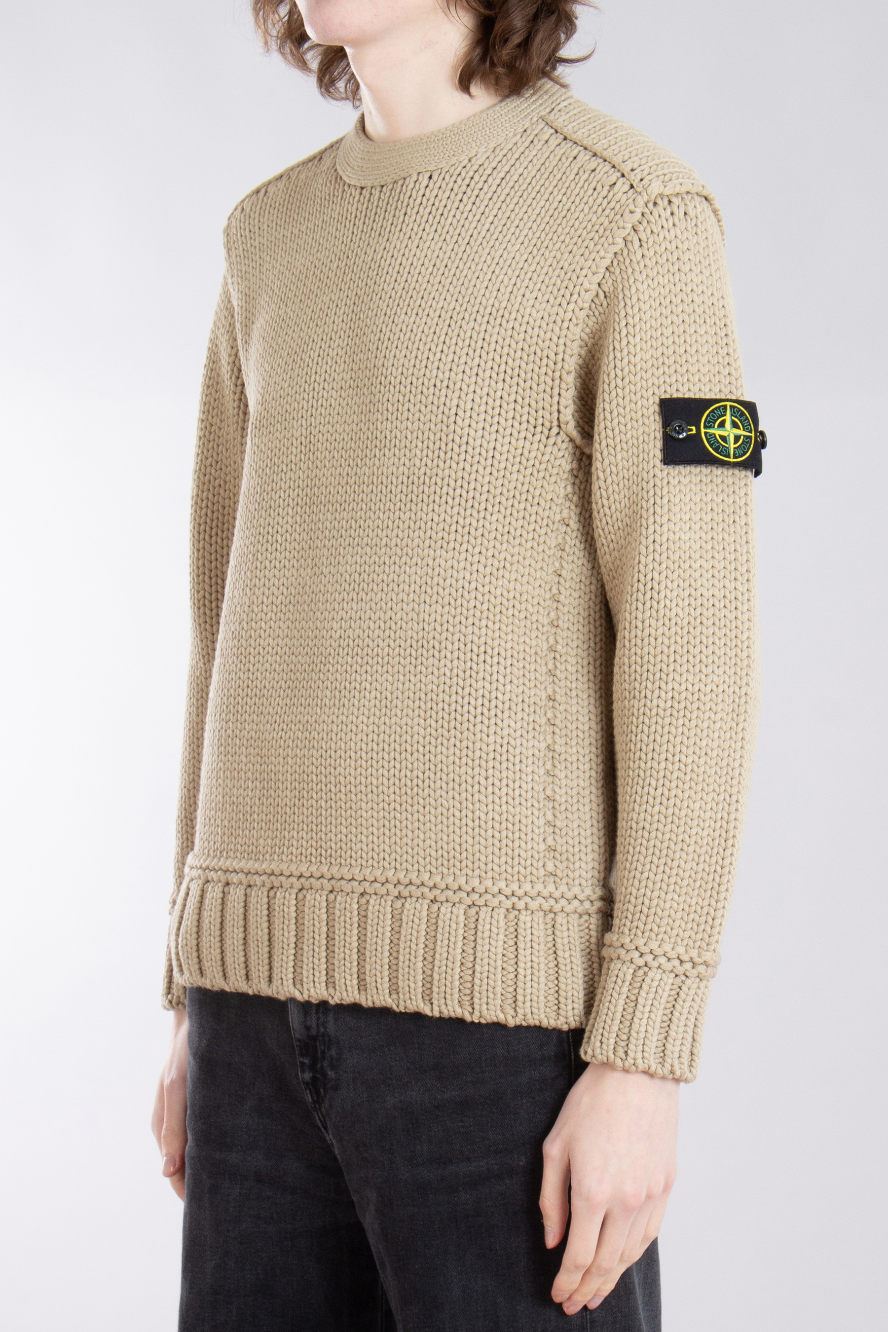 STONE ISLAND Chain Stitch Viscose-Nylon Sweater STONE ISLAND Chain Stitch Viscose-Nylon Sweater