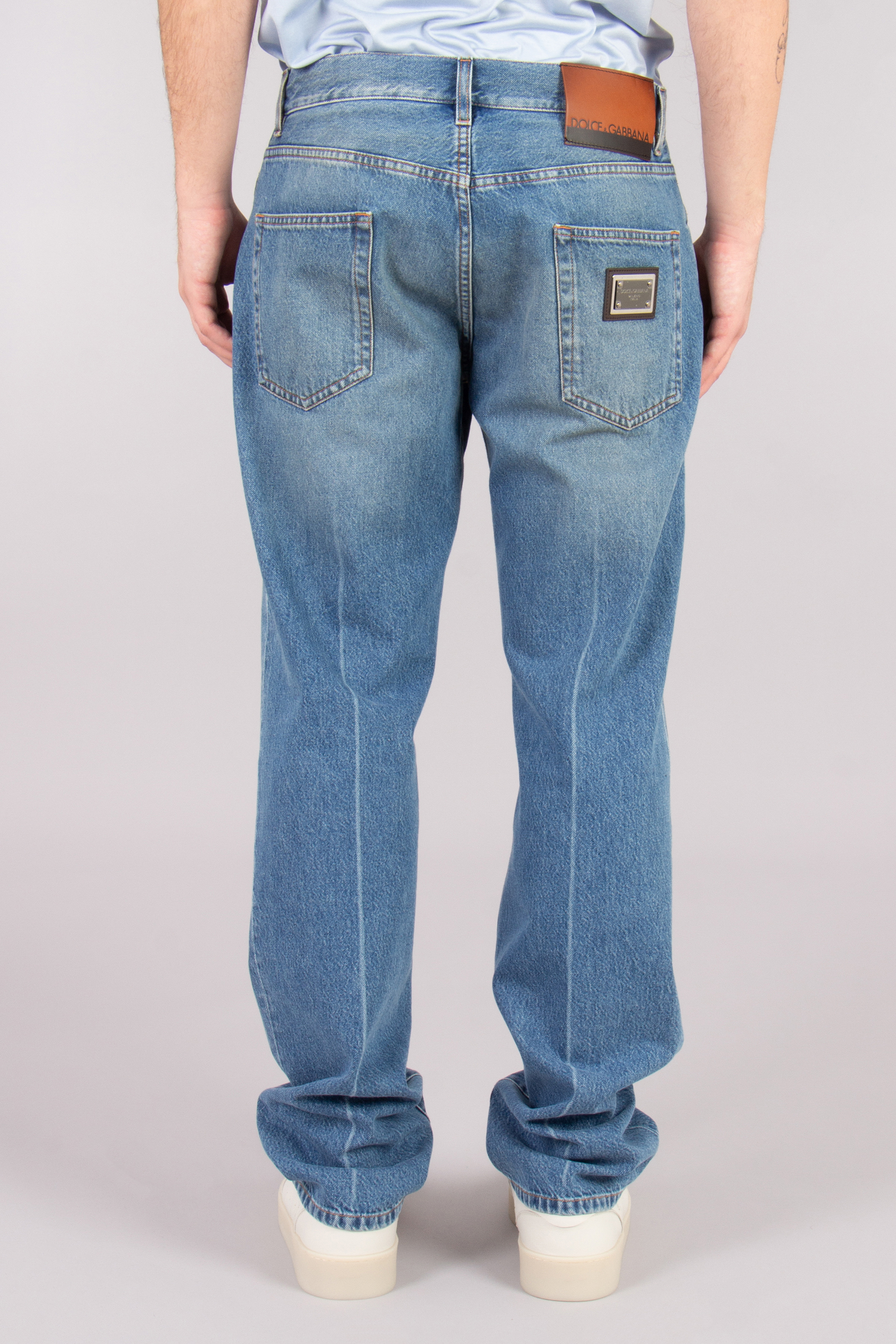 DOLCE & GABBANA Classic Fit Cotton Denim Jeans
