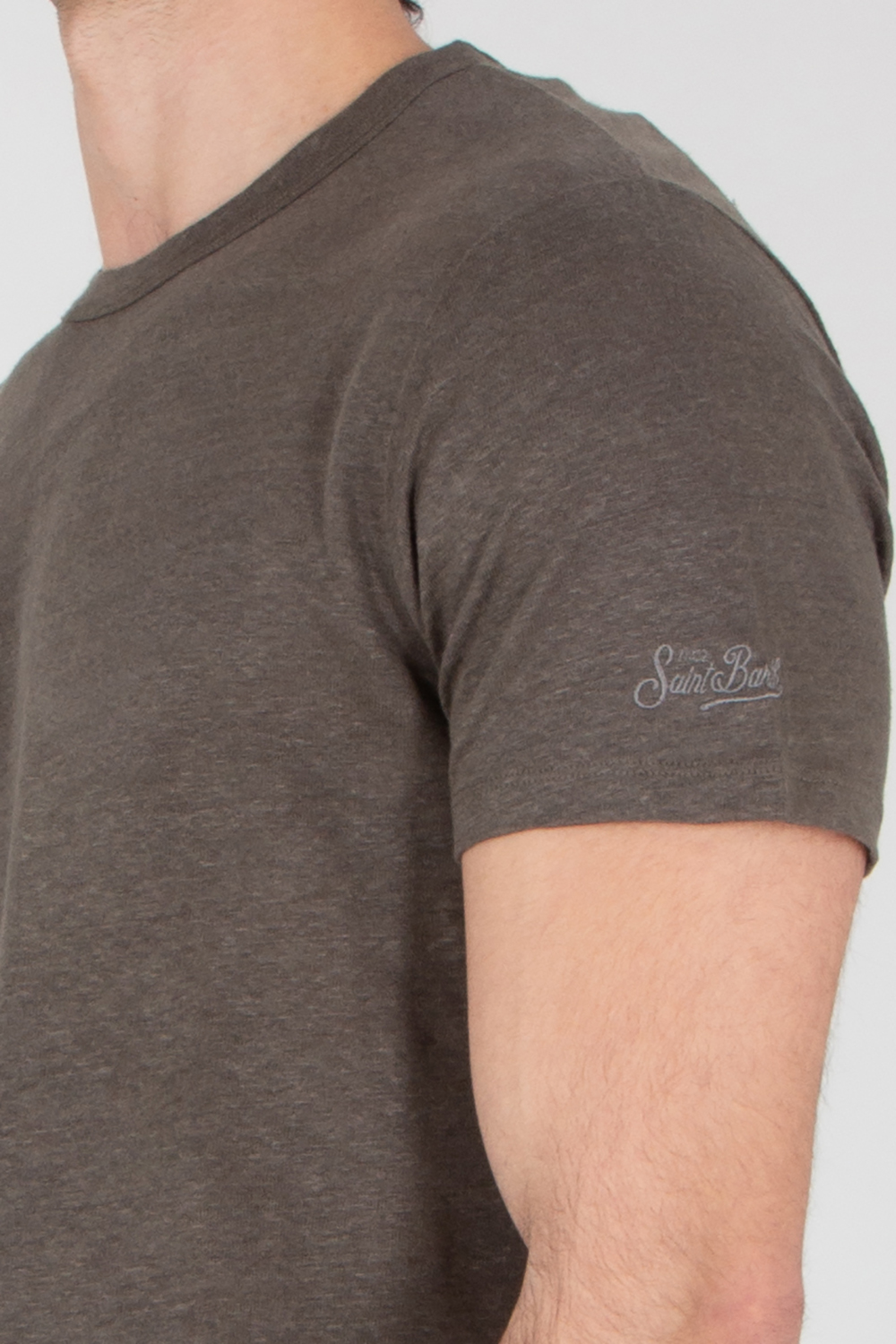 MC 2 SAINT BARTH Regular Fit Linen Jersey T-Shirt 