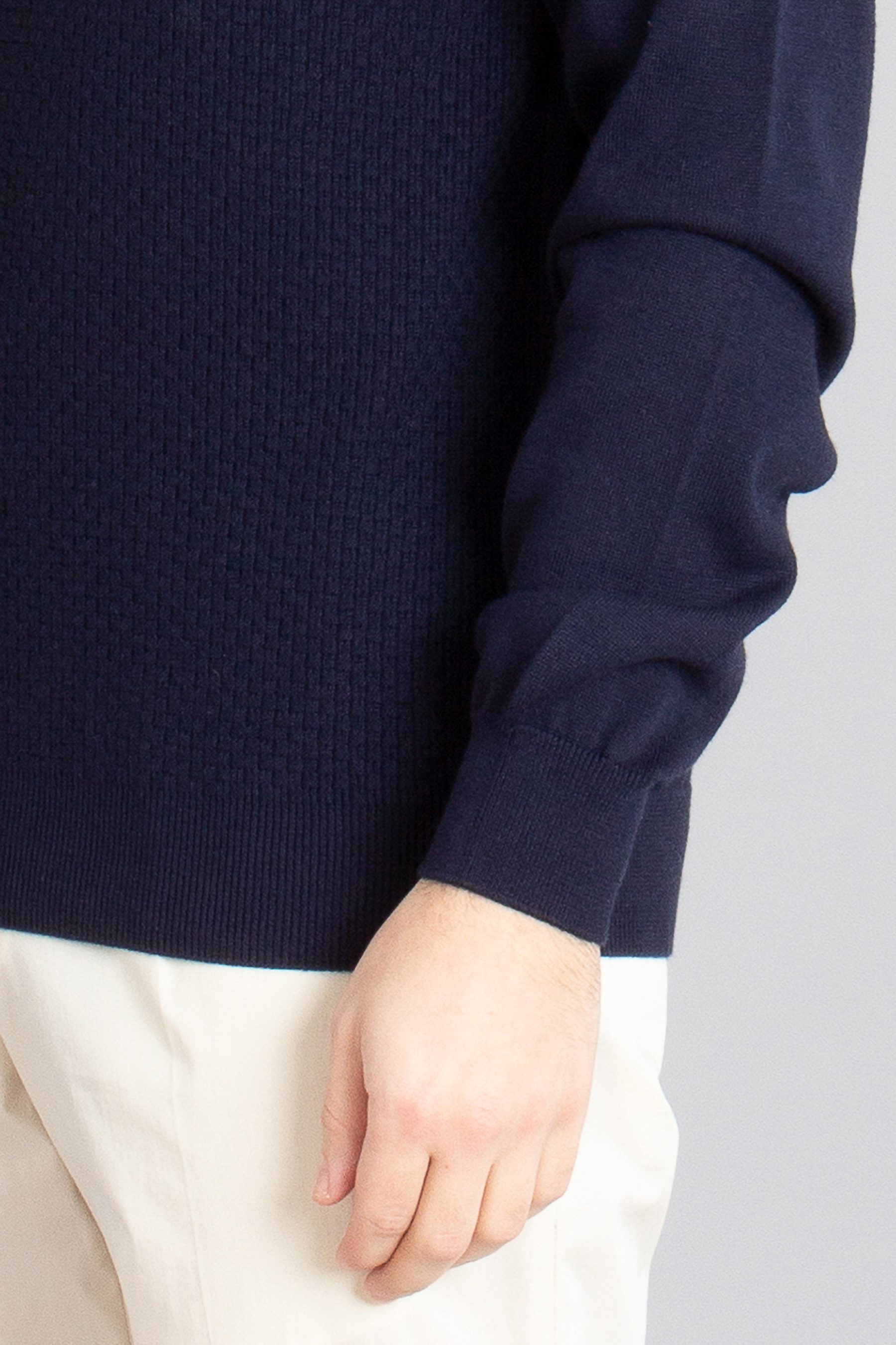 CANALI Micro Structured Cotton-Modal Blend Sweater CANALI Micro Structured Cotton-Modal Blend Sweater