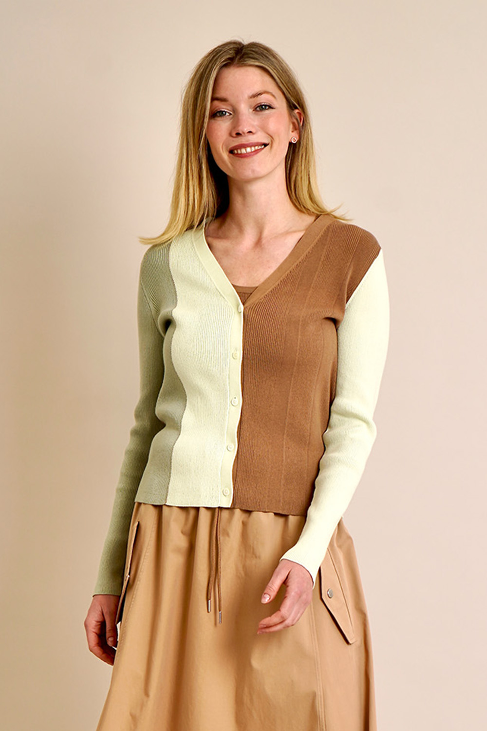 PAUL SMITH Regular Fit Colour-Block Organically Grown Cotton Cardigan