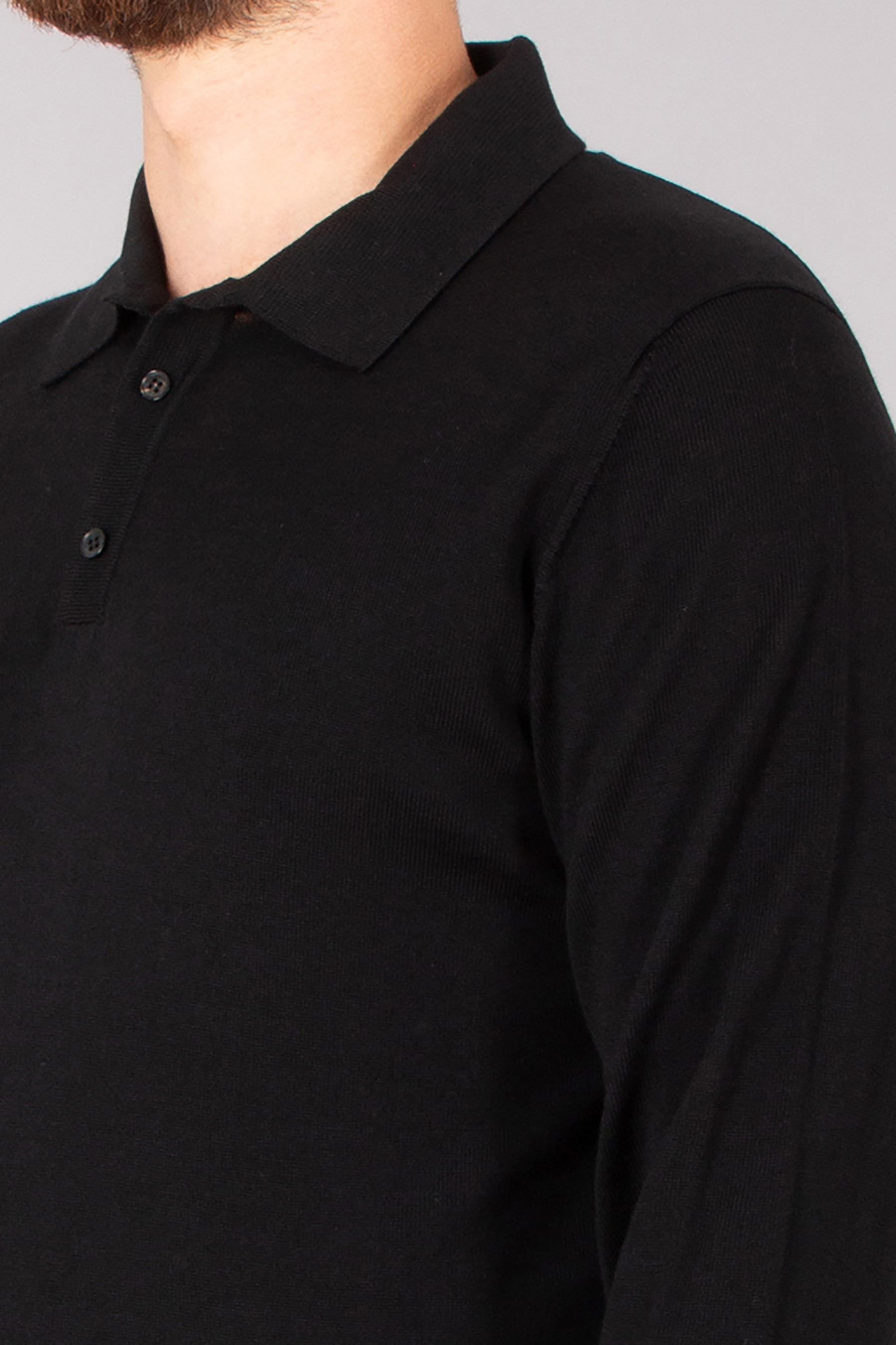 ROBERTO COLLINA Regular Fit Extra-Fine Wool Knit Polo Langarm, Ärmel, Hemd, Mann, Person