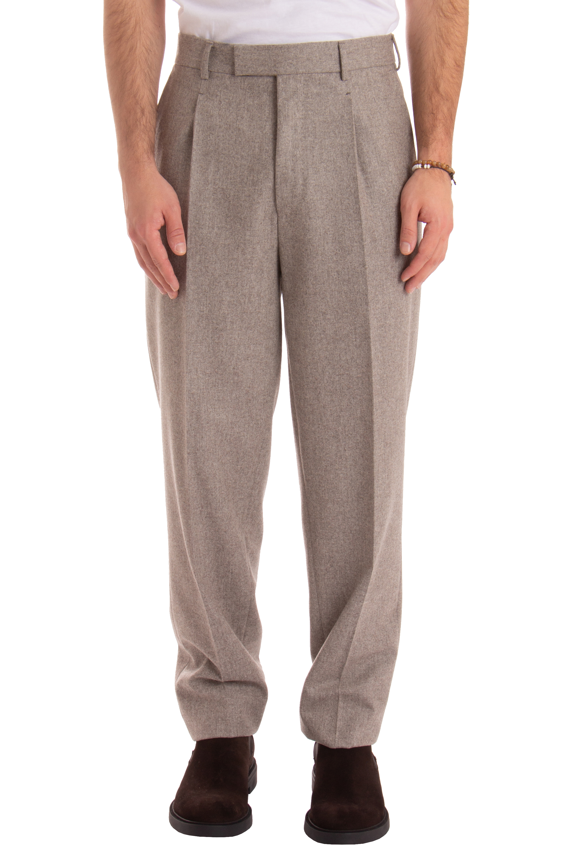 ZEGNA Pleated Fit Wool Pants ZEGNA Pleated Fit Wool Pants
