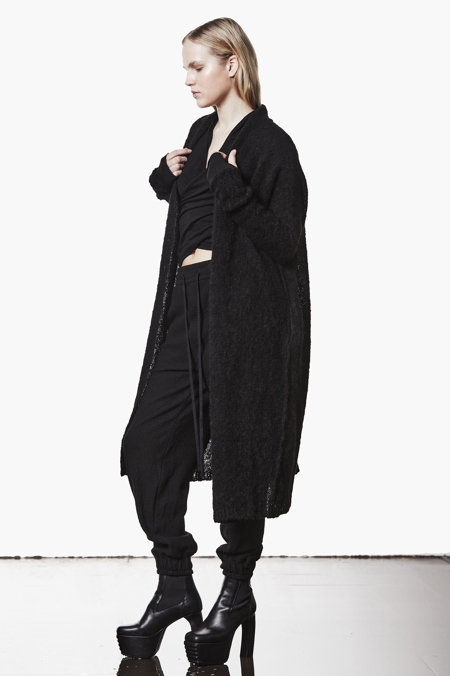 THOM KROM Oversized Long Alpaca Blend Cardigan Bekleidung, Mantel, Modisch, Person