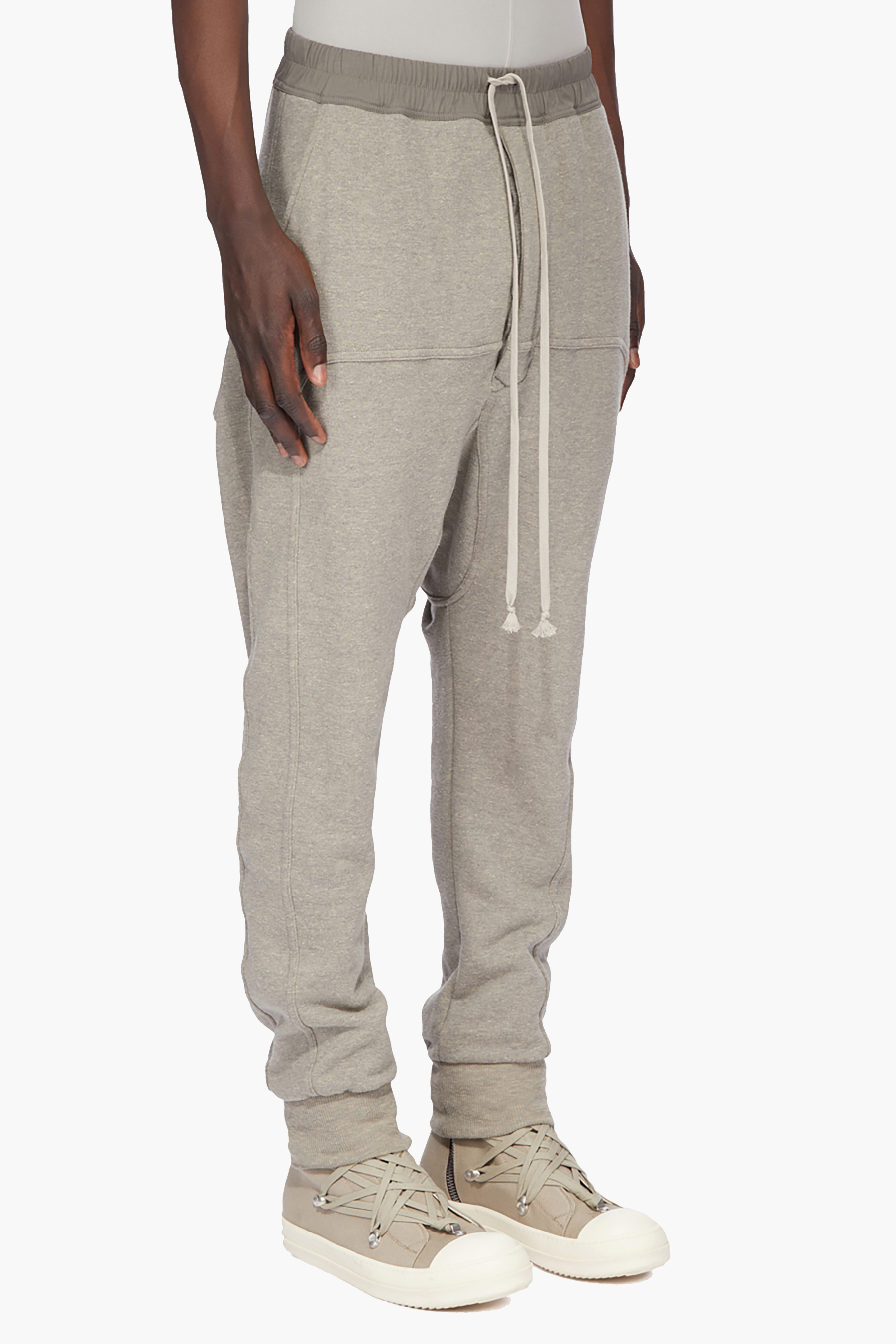 RICK OWENS DRKSHDW Relaxed Fit Organic Cotton Blend Felpa Jersey Prisoner Drawstring Sweatpants Bekleidung, Hosen, Dekoration für Zuhause, Leinen, Schuh
