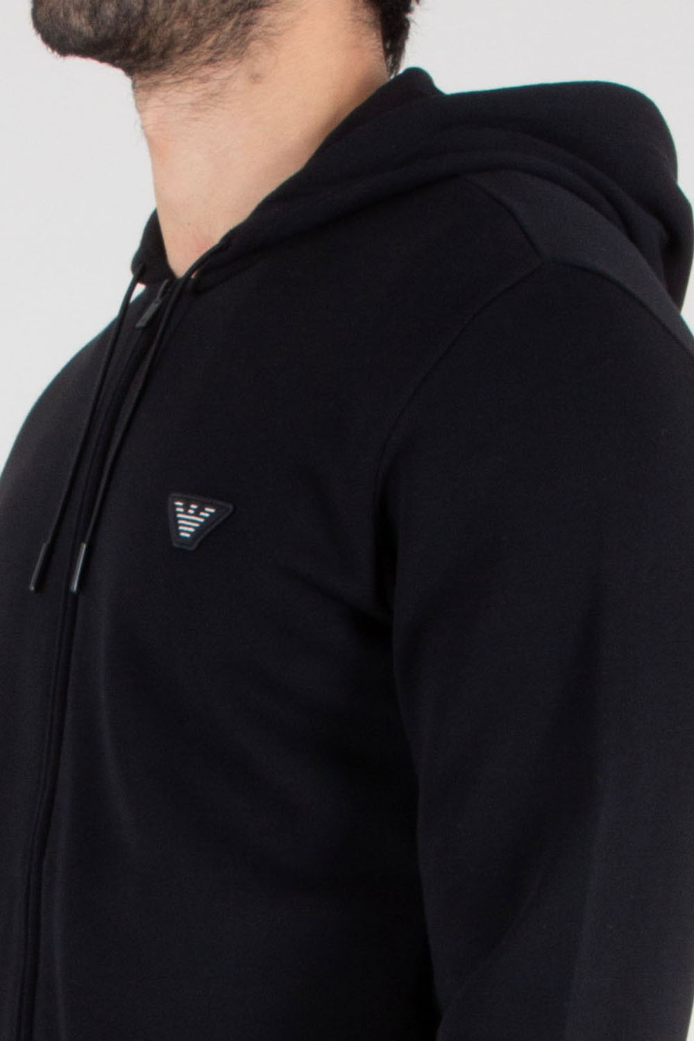 EMPORIO ARMANI Regular Fit Cotton-Modal French Terry Loungewear Zip-Up Hoodie