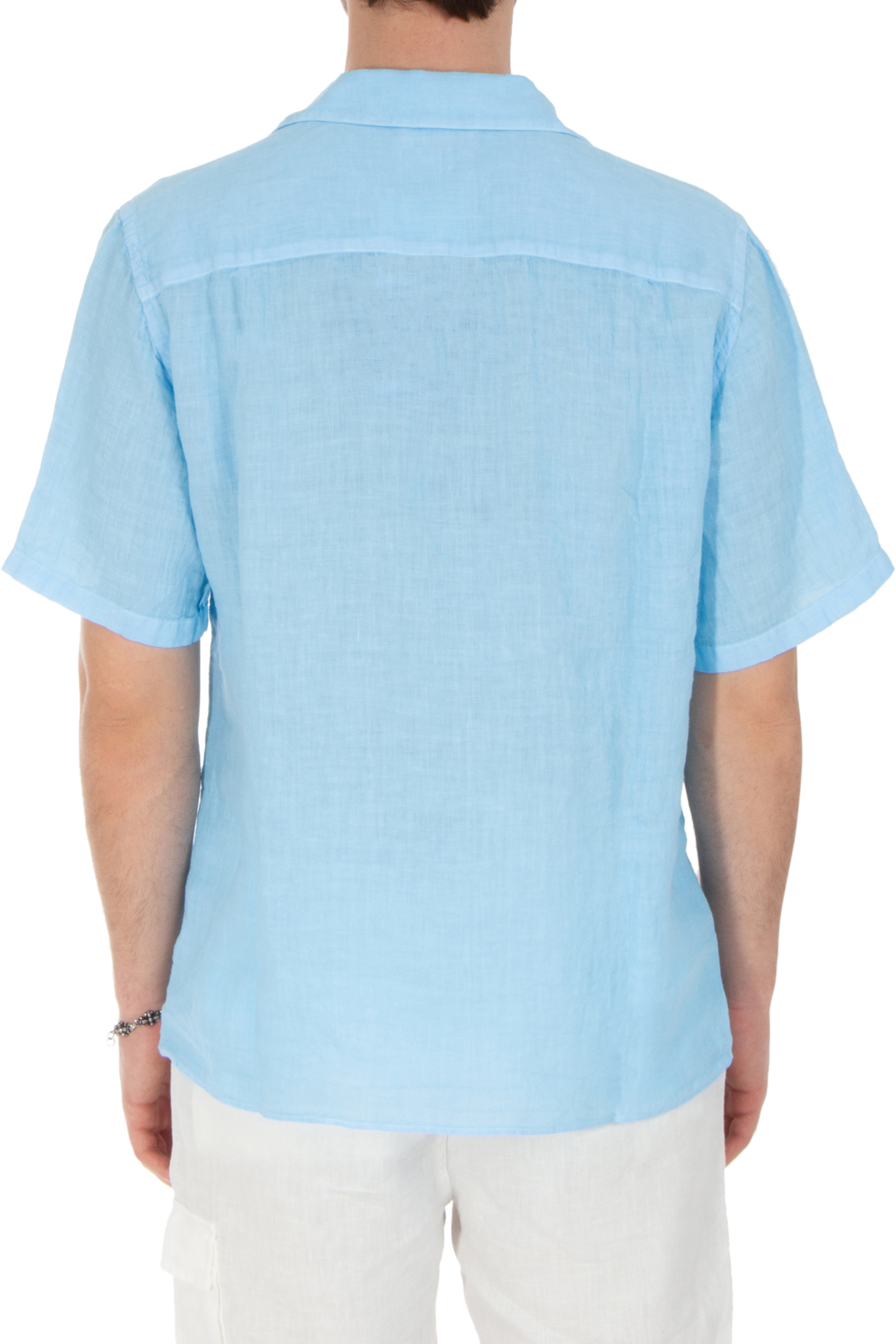 MC 2 SAINT BARTH Regular Fit Linen Short-Sleeve Shirt Sifnos