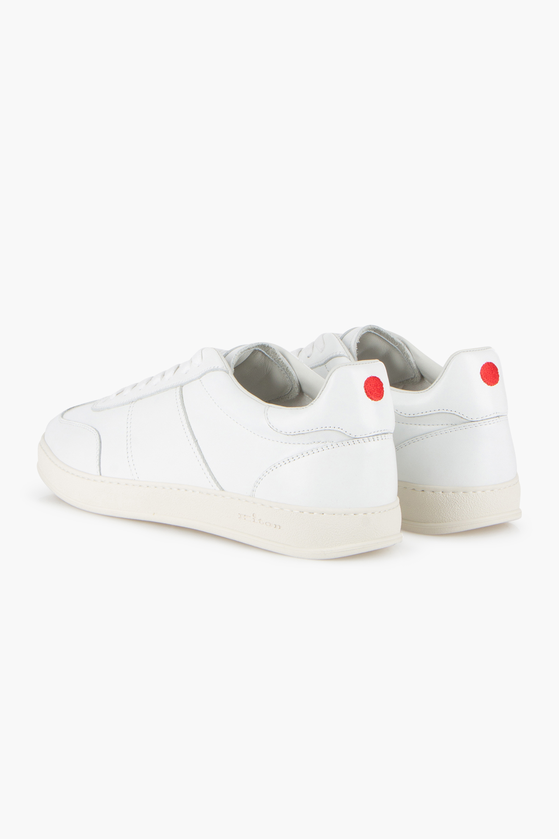 KITON Calf Leather Paneled Sneakers