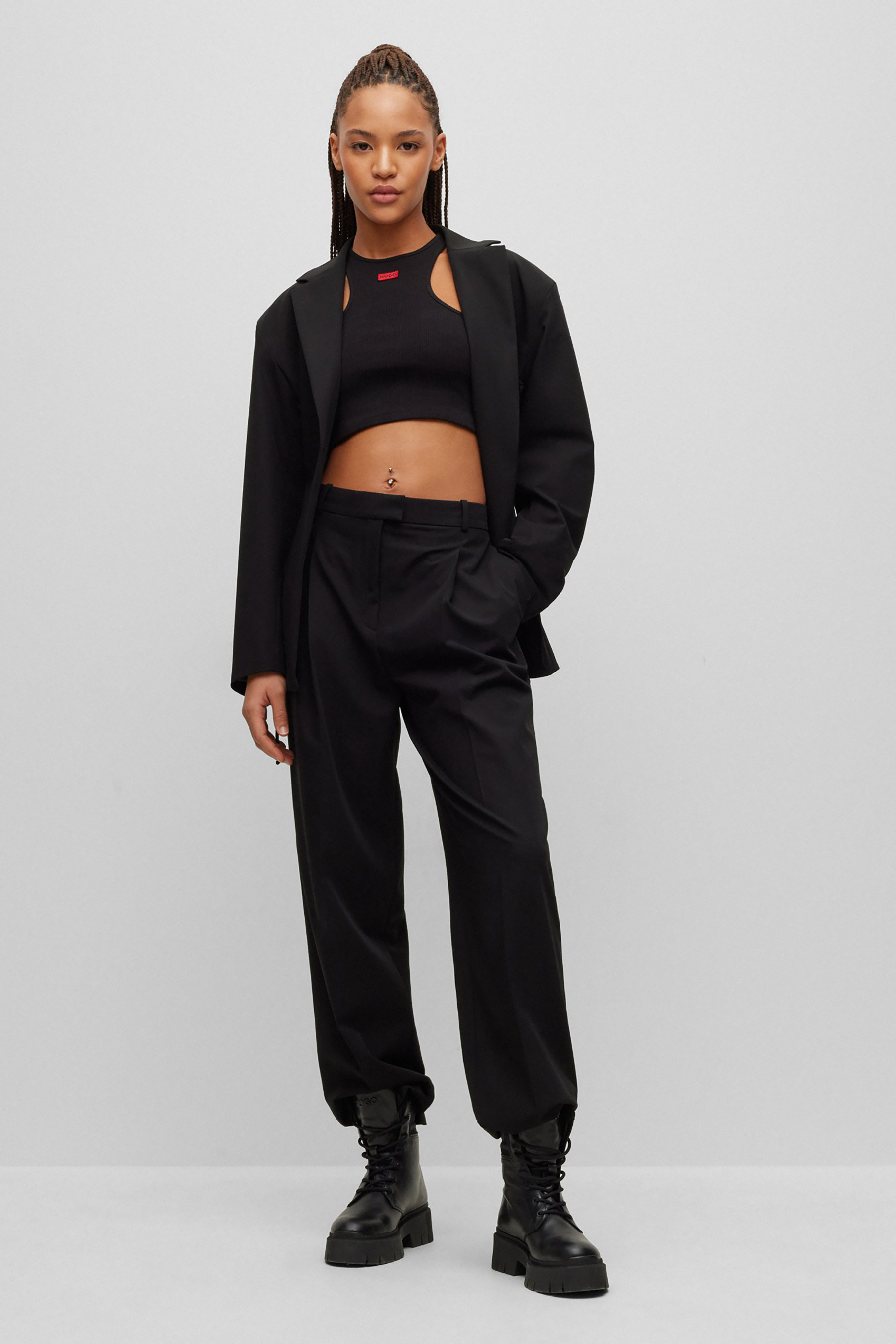 HUGO Stretch Fabric Pants Hasabu HUGO Stretch Fabric Pants Hasabu