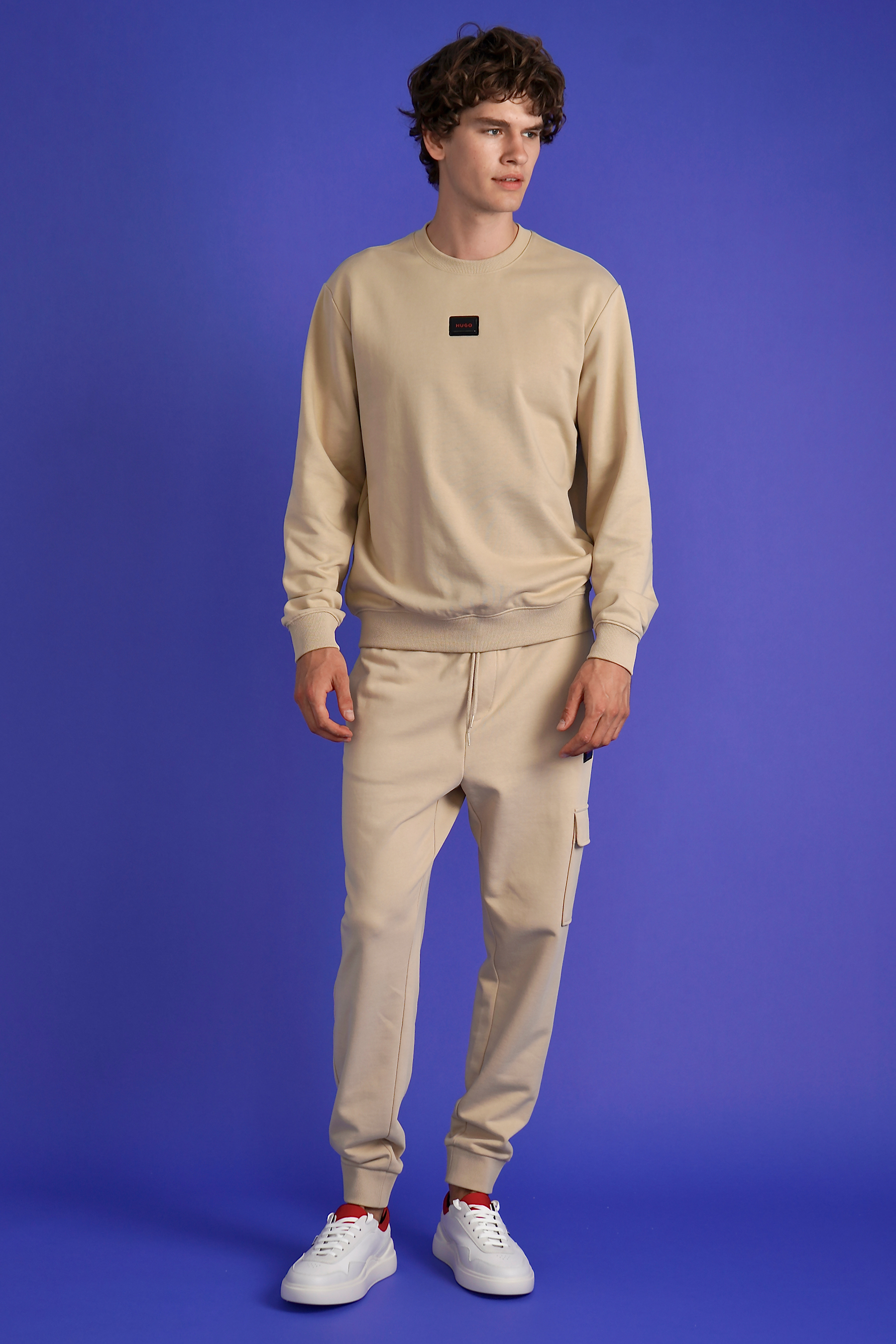 HUGO Regenerative Cotton Terry Sweatshirt Diragol HUGO Regenerative Cotton Terry Sweatshirt Diragol