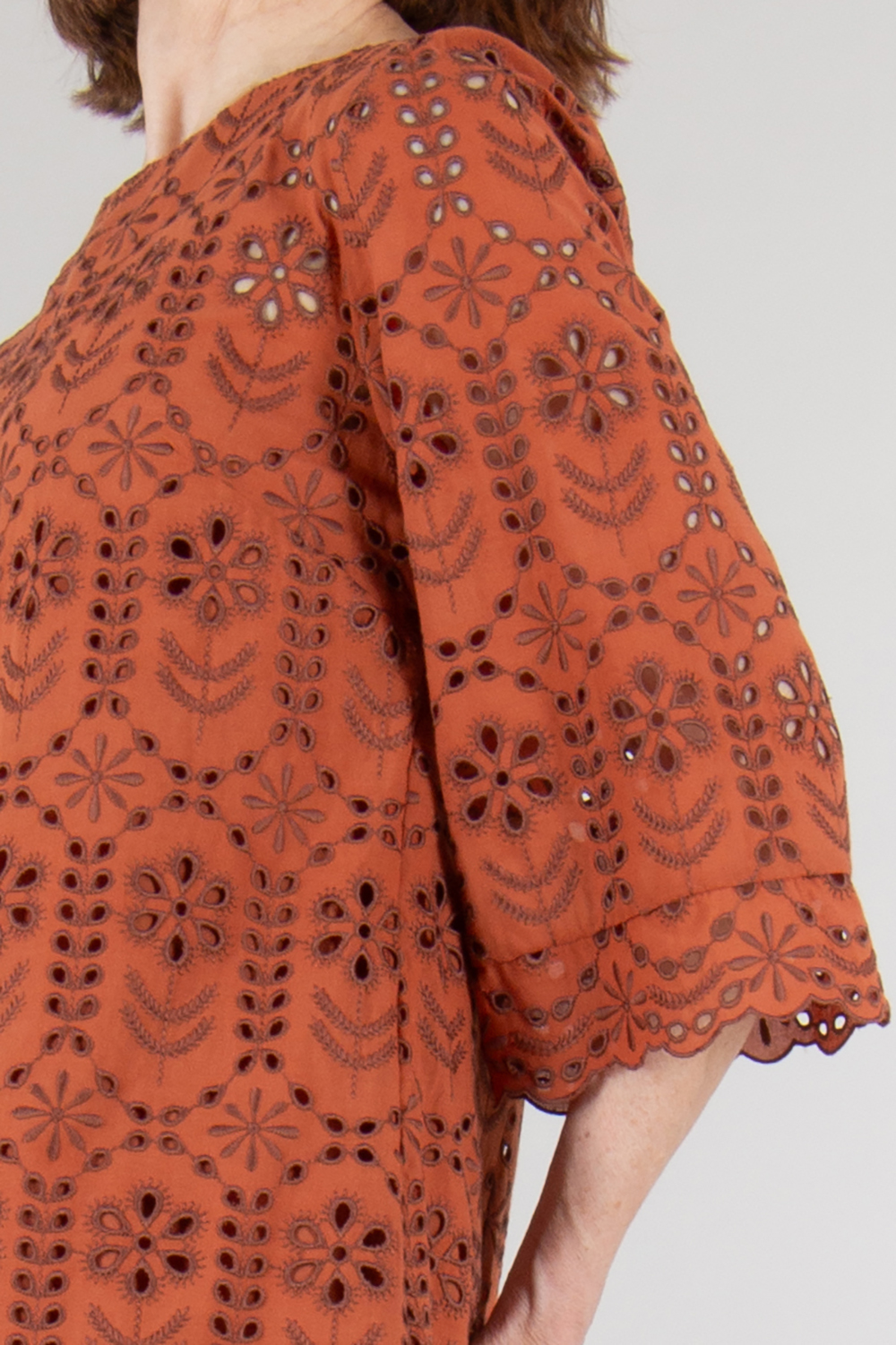 PAUL SMITH Light Tunic Dress With All-Over Cutwork
