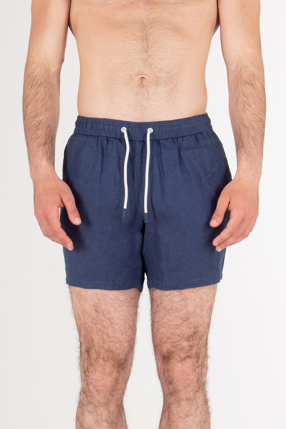 MC 2 SAINT BARTH Classic Fit Linen Swim Shorts Gustavia