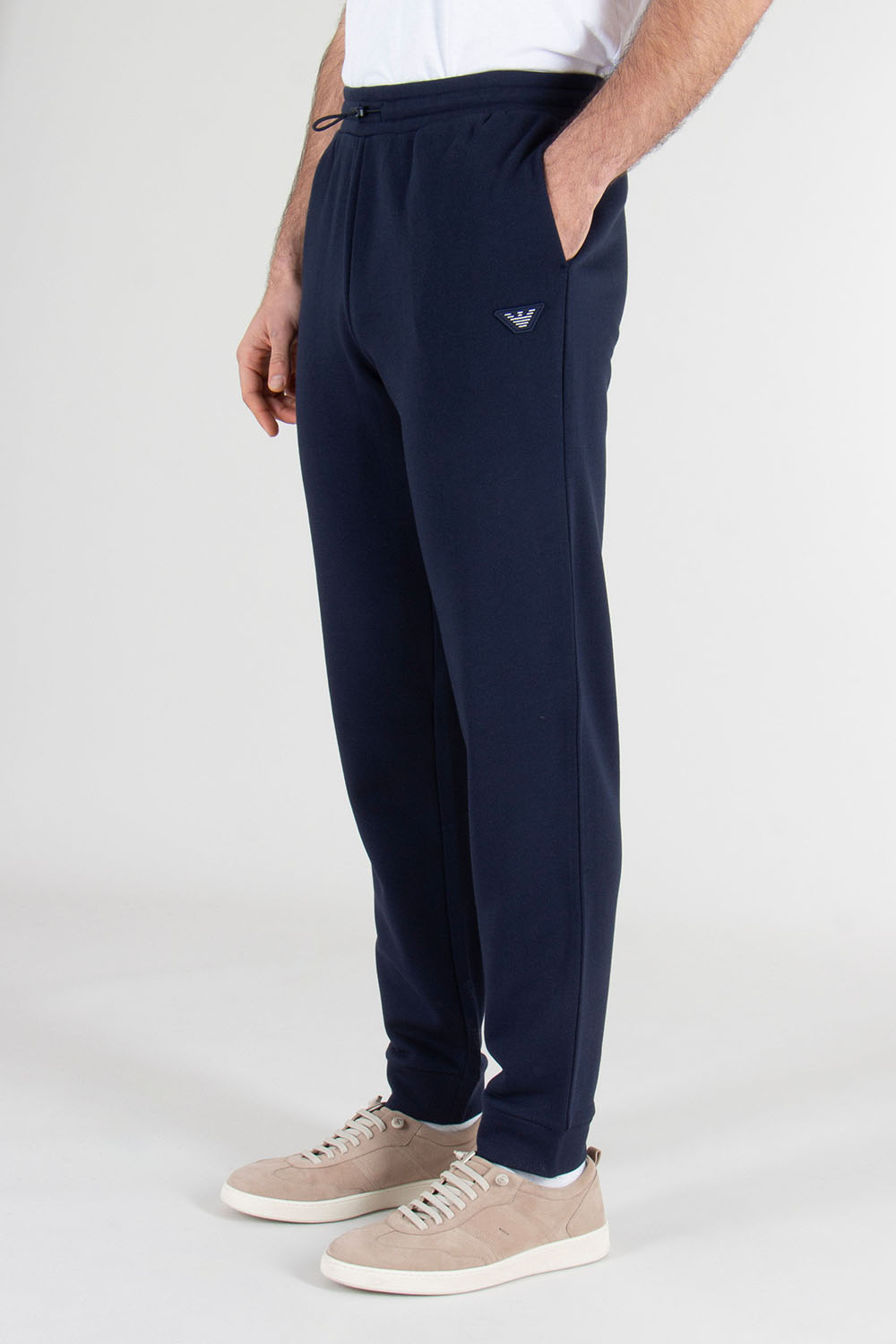 EMPORIO ARMANI Relaxed Fit Cotton-Modal French Terry Loungewear Sweatpants
