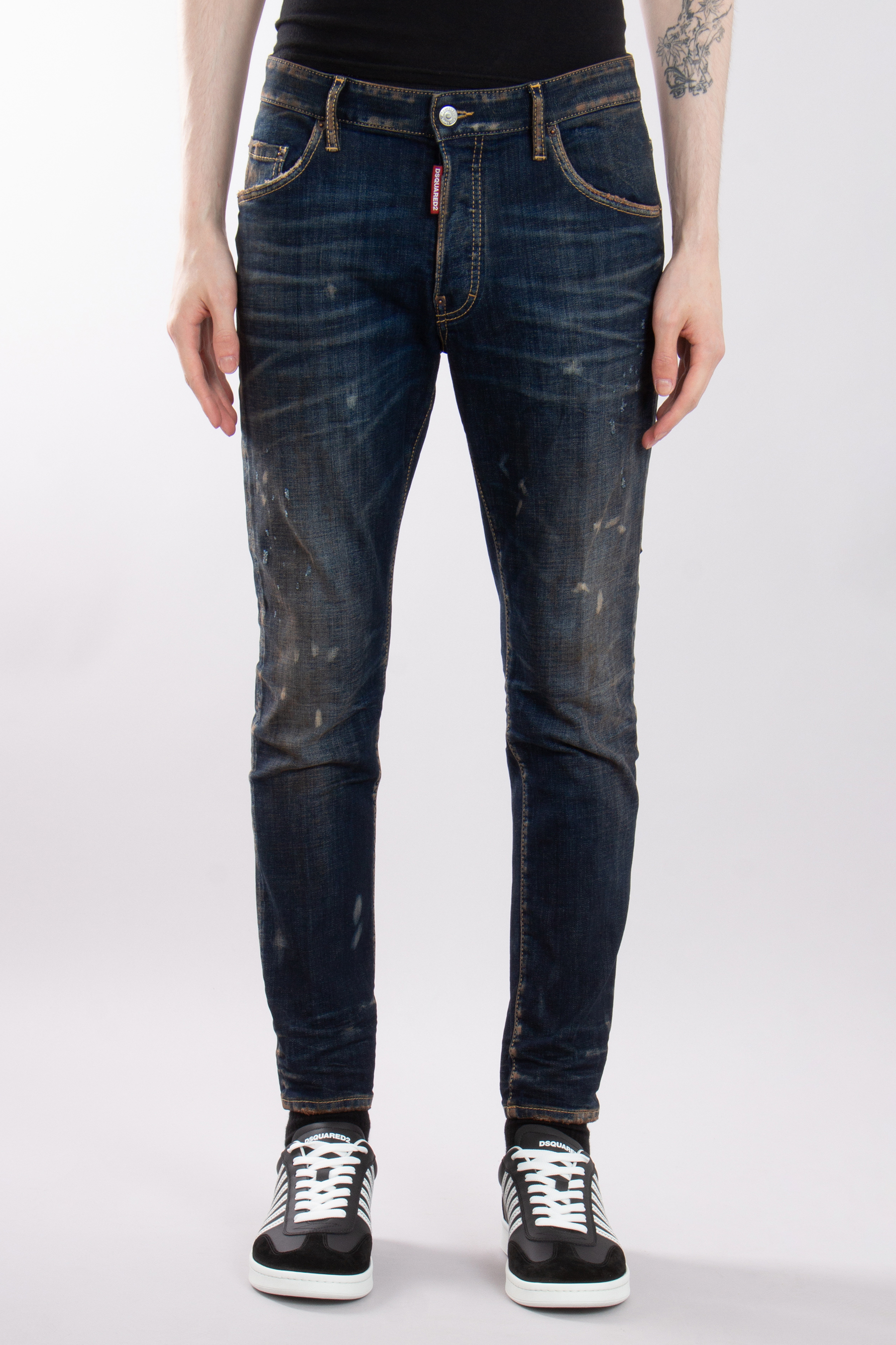 DSQUARED2 Cotton Stretch Denim Skater Jeans DSQUARED2 Cotton Stretch Denim Skater Jeans