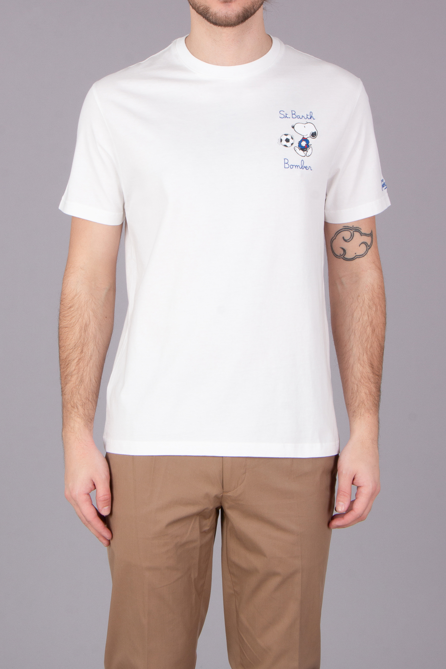 MC 2 SAINT BARTH Snoopy Bomber Organic Cotton Jersey T-Shirt