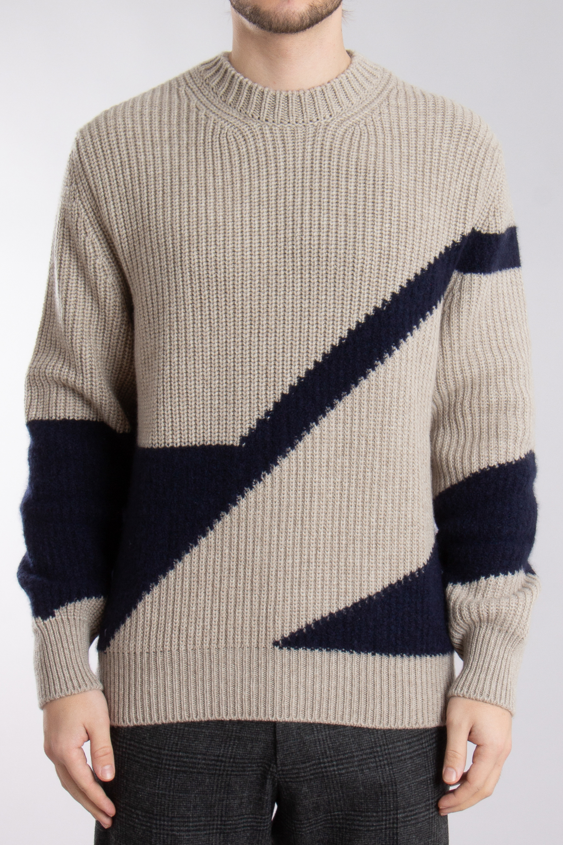 ZEGNA Intarsia Pattern Cashmere-Silk Blend Sweater ZEGNA Intarsia Pattern Cashmere-Silk Blend Sweater