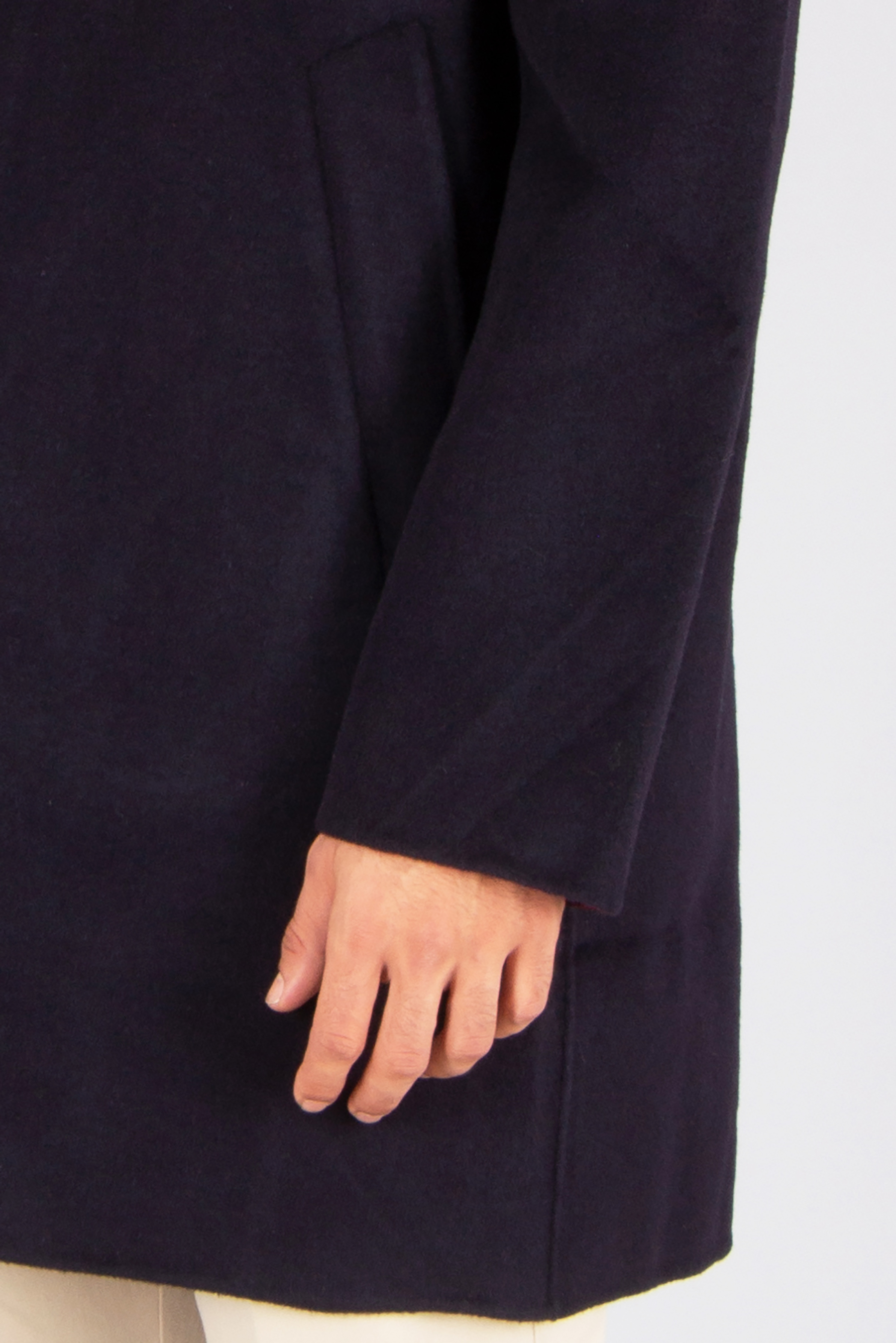 PAUL SMITH Regular Fit Double-Face Wool Blend Overcoat Langarm, Ärmel, Mantel, Blazer