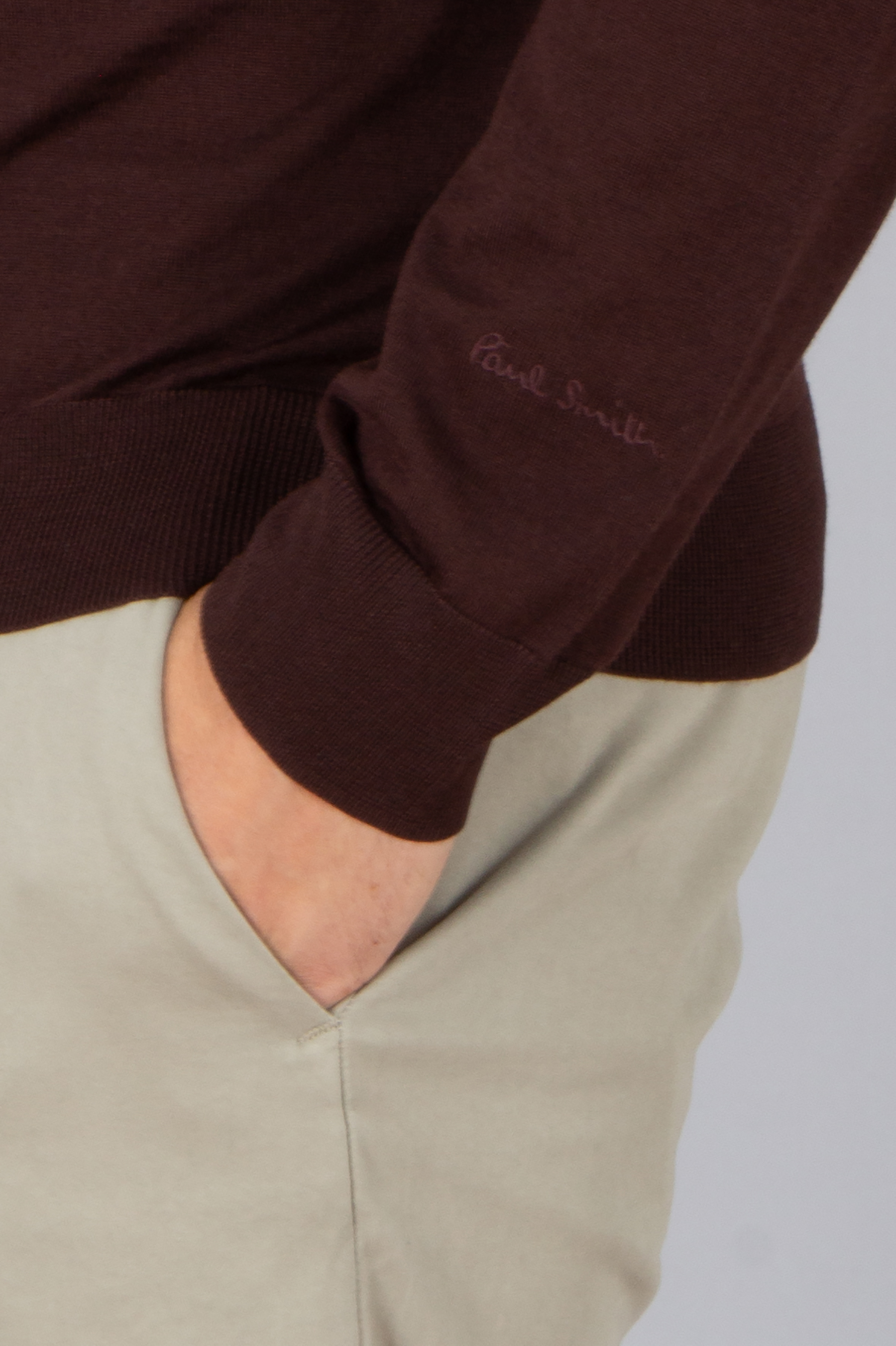 PAUL SMITH Classic Fit Wool Roll Neck Sweater Bekleidung, Langarm, Ärmel, Person, Hosen