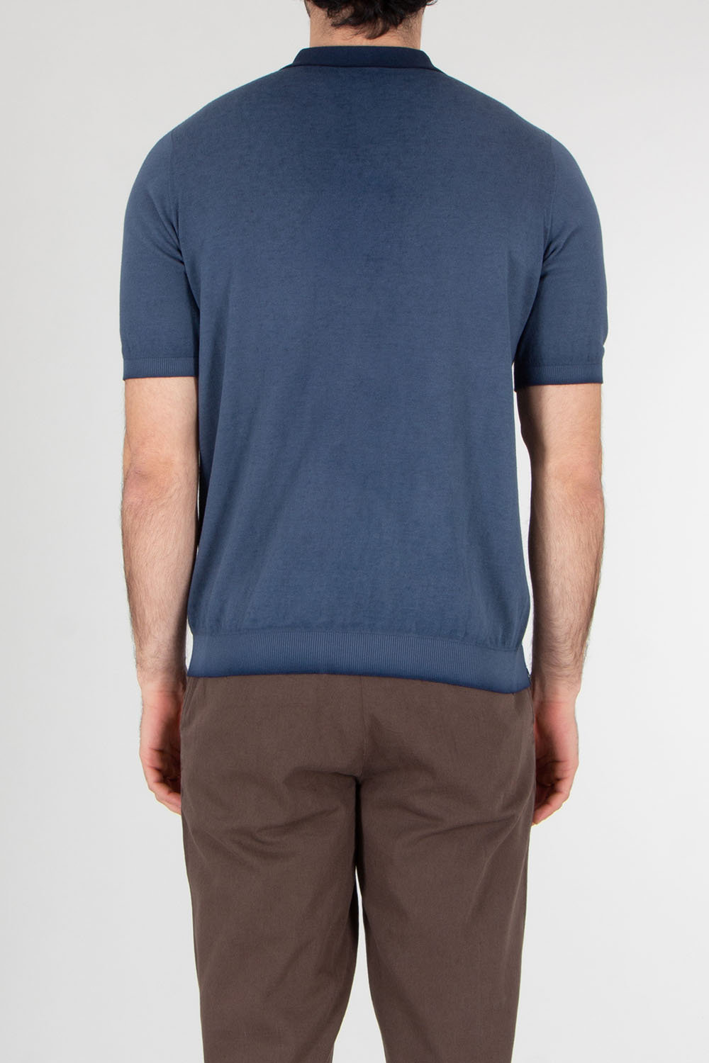 AROVESCIO Regular Fit Cotton Knit Polo