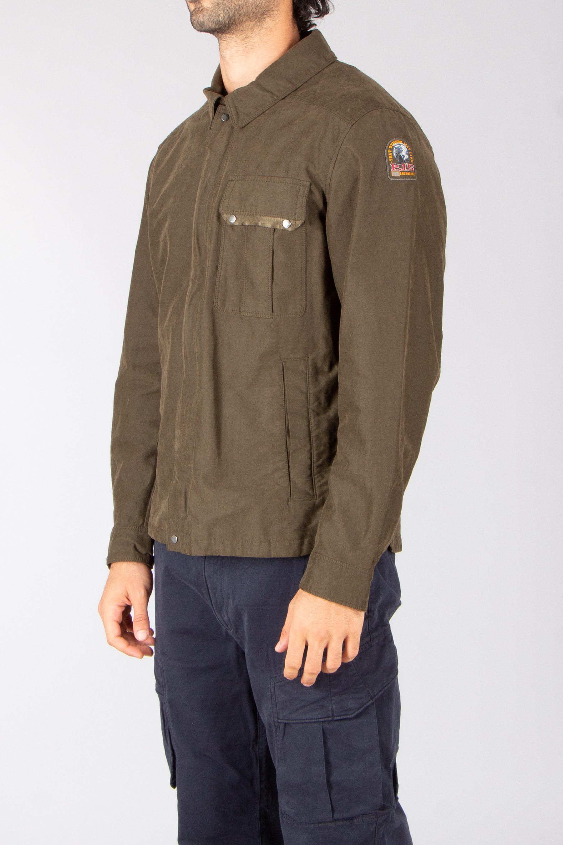 PARAJUMPERS Regular Fit Brushed Cotton Blend Moleskin Overshirt Miura Bekleidung, Mantel, Jacke, Langarm, Hosen