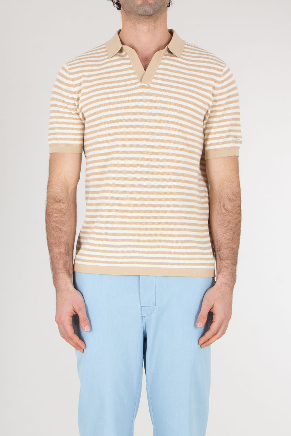 MC 2 SAINT BARTH Regular Fit Striped Polo In High-Twist Cotton Sloan