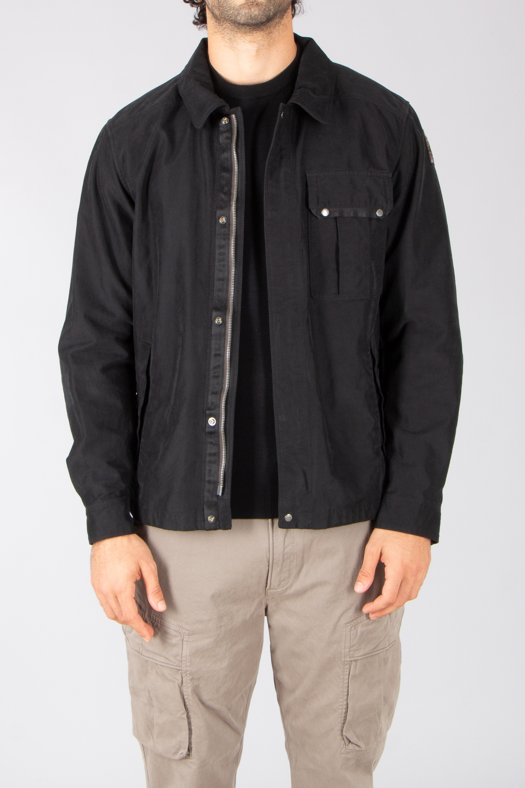 PARAJUMPERS Regular Fit Brushed Cotton Blend Moleskin Overshirt Miura Hemd, Mantel, Langarm, Jacke, Hosen