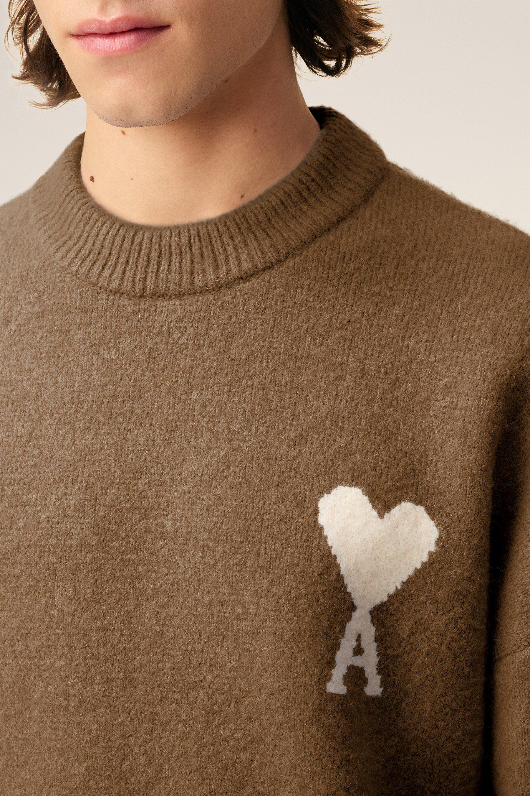 AMI PARIS Relaxed Fit Alpaca Blend Sweater Bekleidung, Strickwaren, Pullover