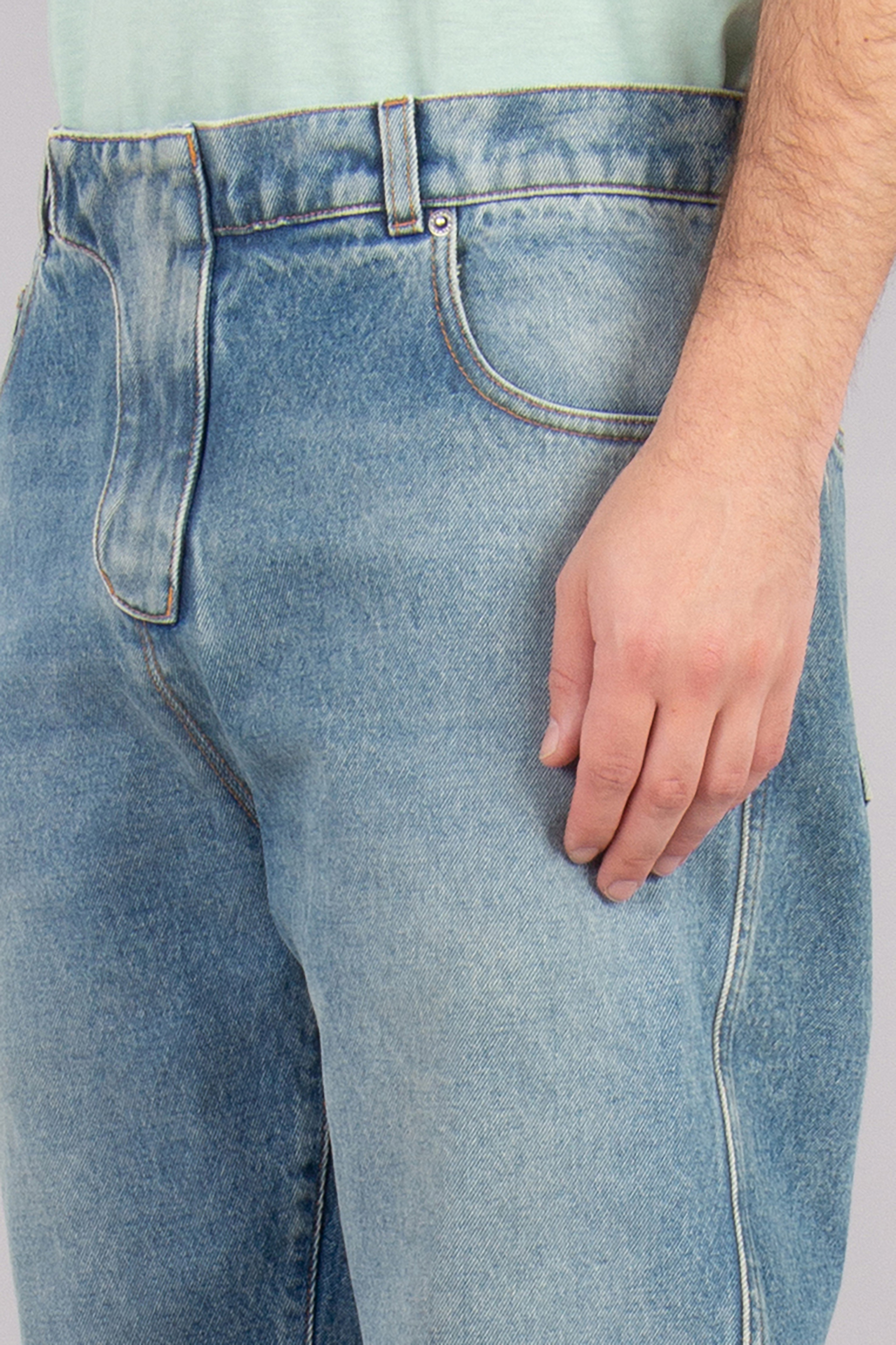 BALMAIN Regular Fit Cotton Denim Jeans