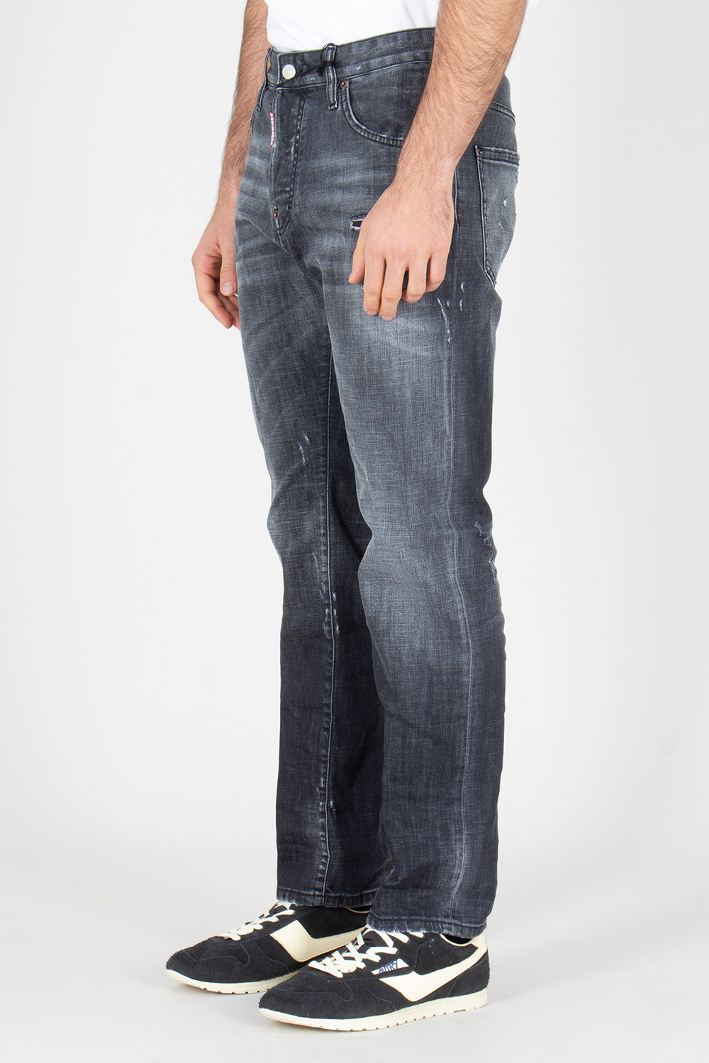 DSQUARED2 Loose Fit Cotton Stretch Denim 642 Jeans
