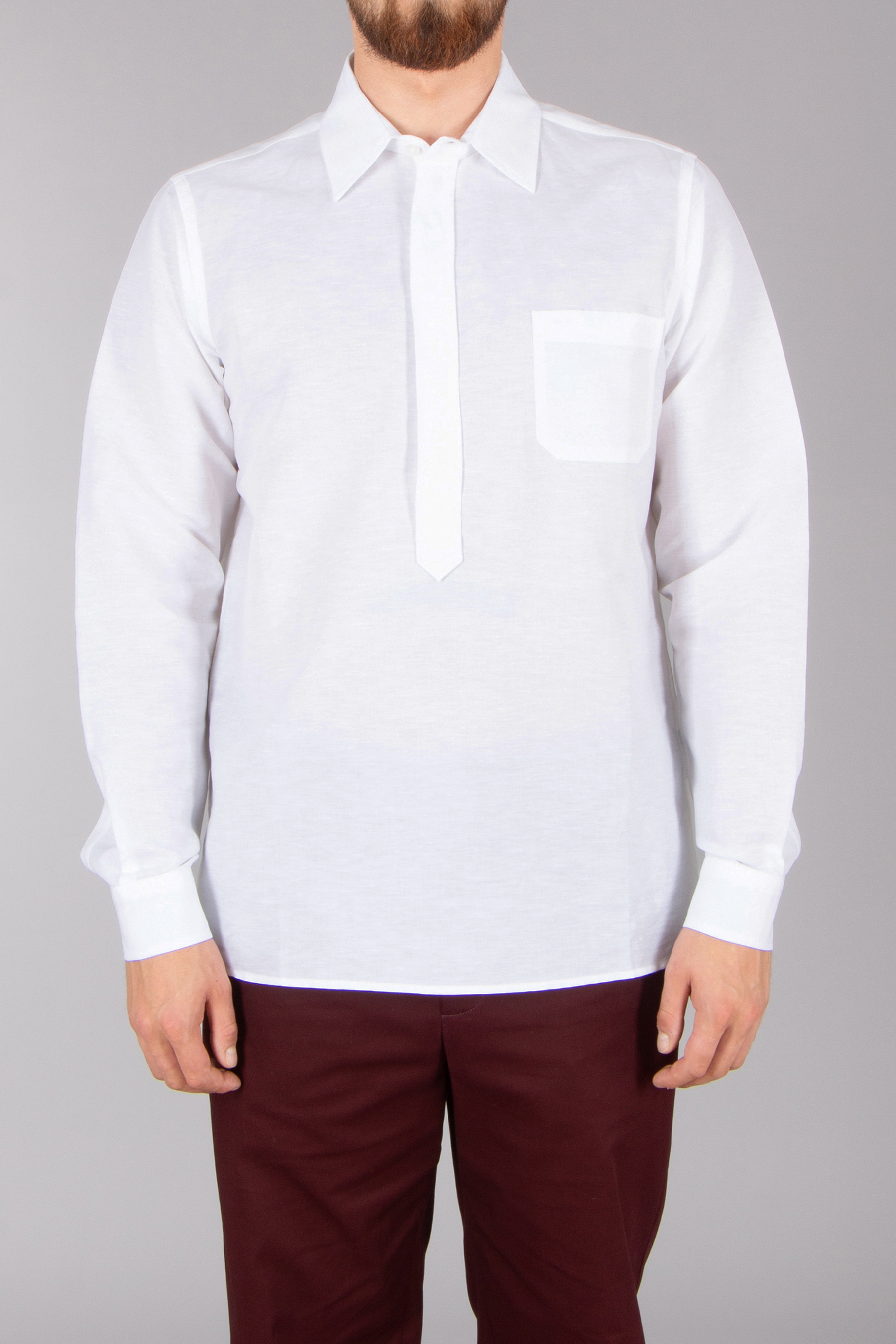 Hemd, Langarm, Leinen, Kleid, Hemd, Bluse