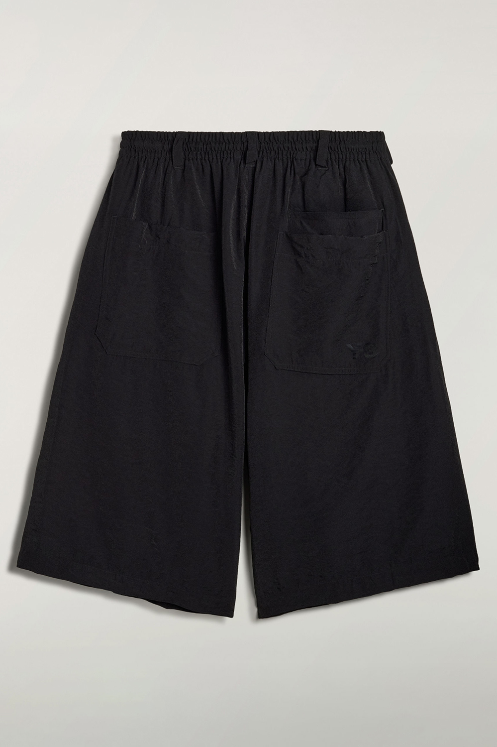 Y-3 Oversized Fit Viscose-Nylon-Linen Sport Uniform Pleated Shorts