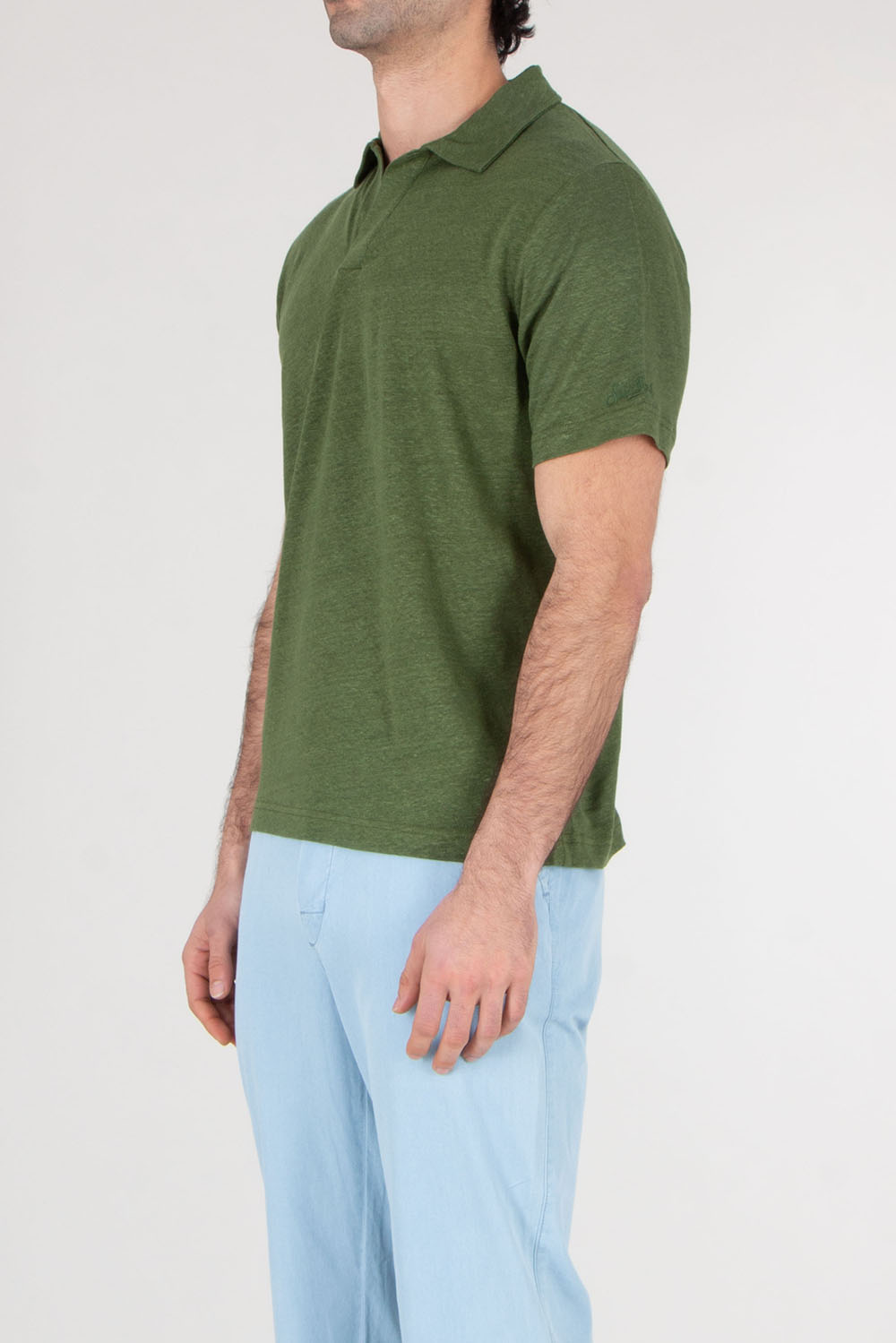 MC 2 SAINT BARTH Linen Jersey Polo Shirt Fraser