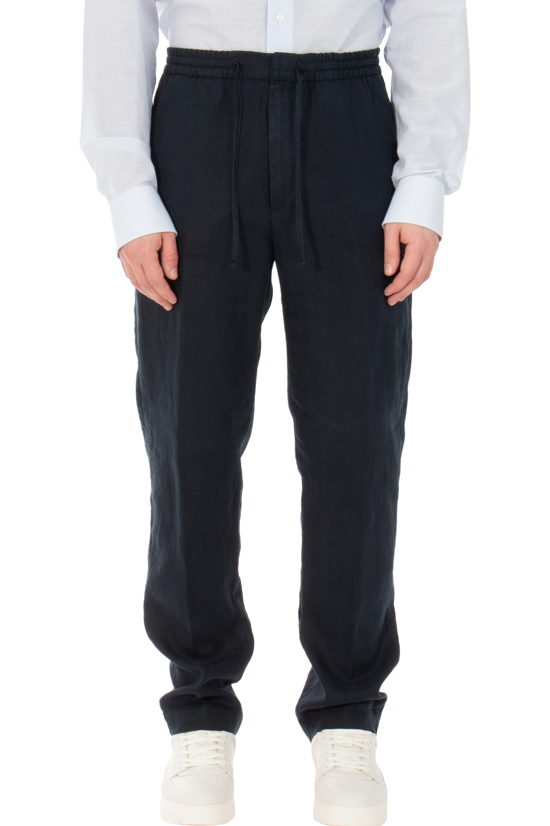 CANALI Regular Fit Linen Pants