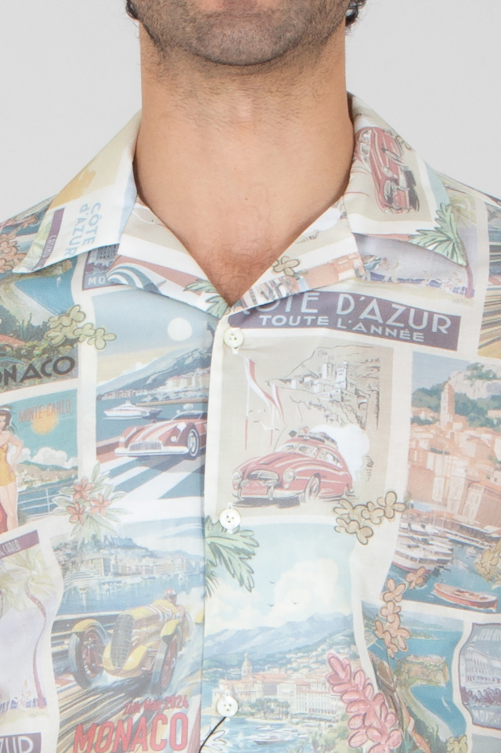 VAN LAACK Boxy Fit Printed Cotton Short-Sleeve Shirt Ridu