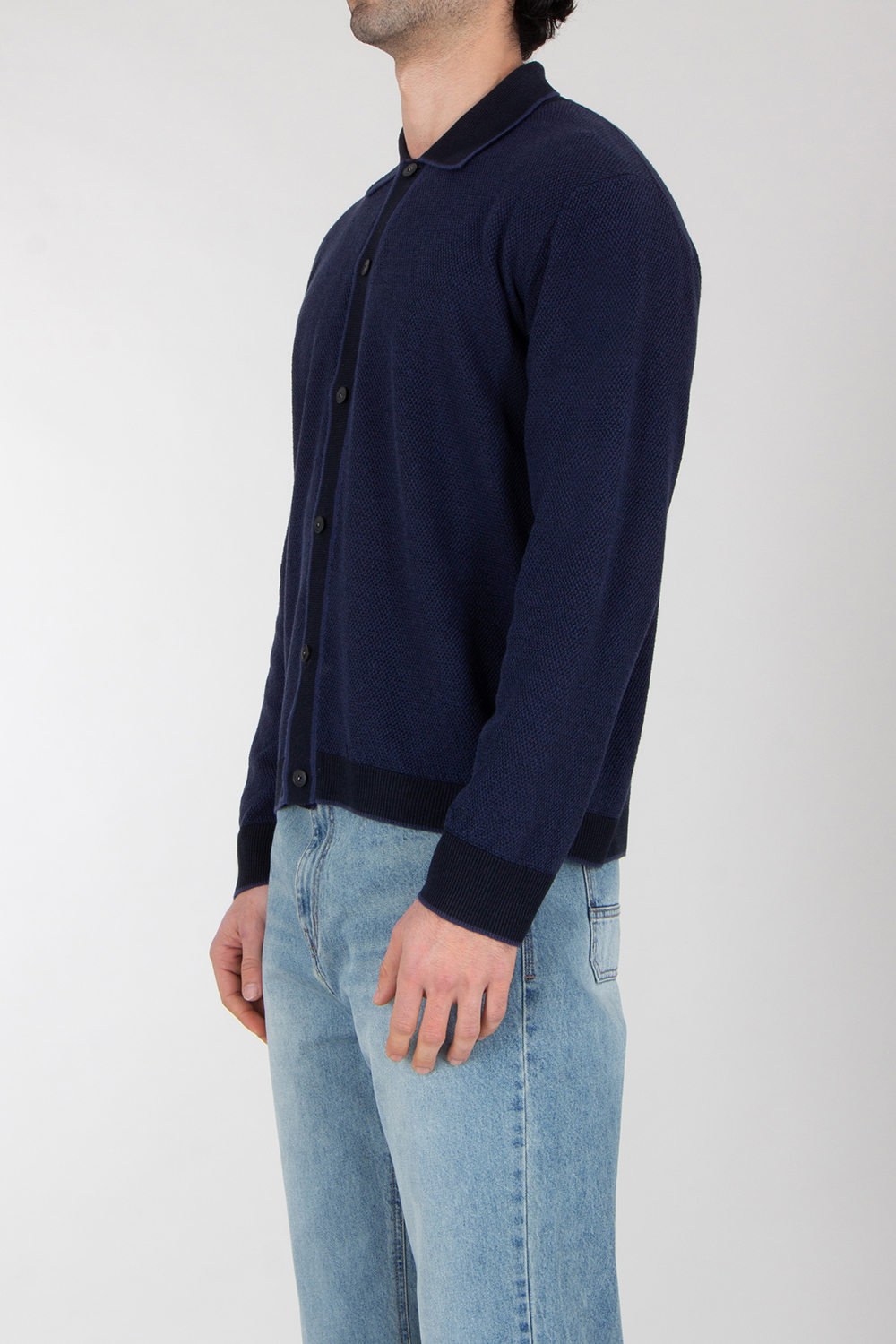 CANALI Linen-Silk-Blend Knit Cardigan