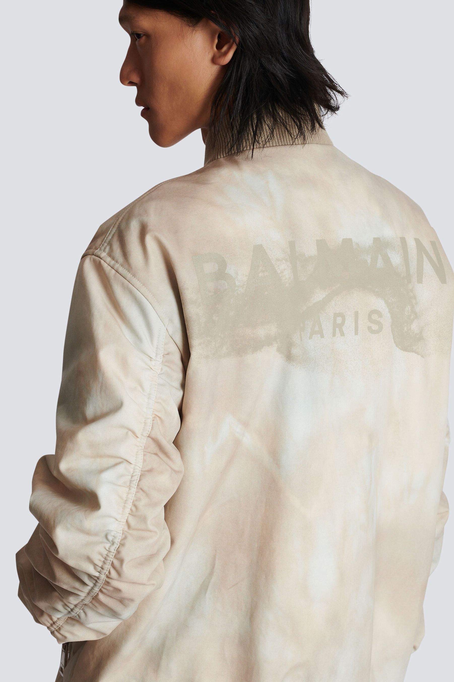 BALMAIN Desert Print Cotton Bomber Jacket BALMAIN Desert Print Cotton Bomber Jacket