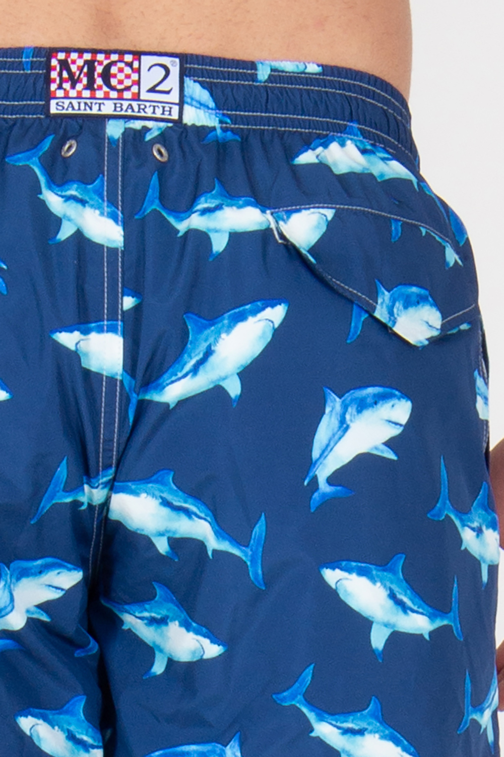 MC2 SAINT BARTH Recycled Polyester Lightning Shark Swim Shorts