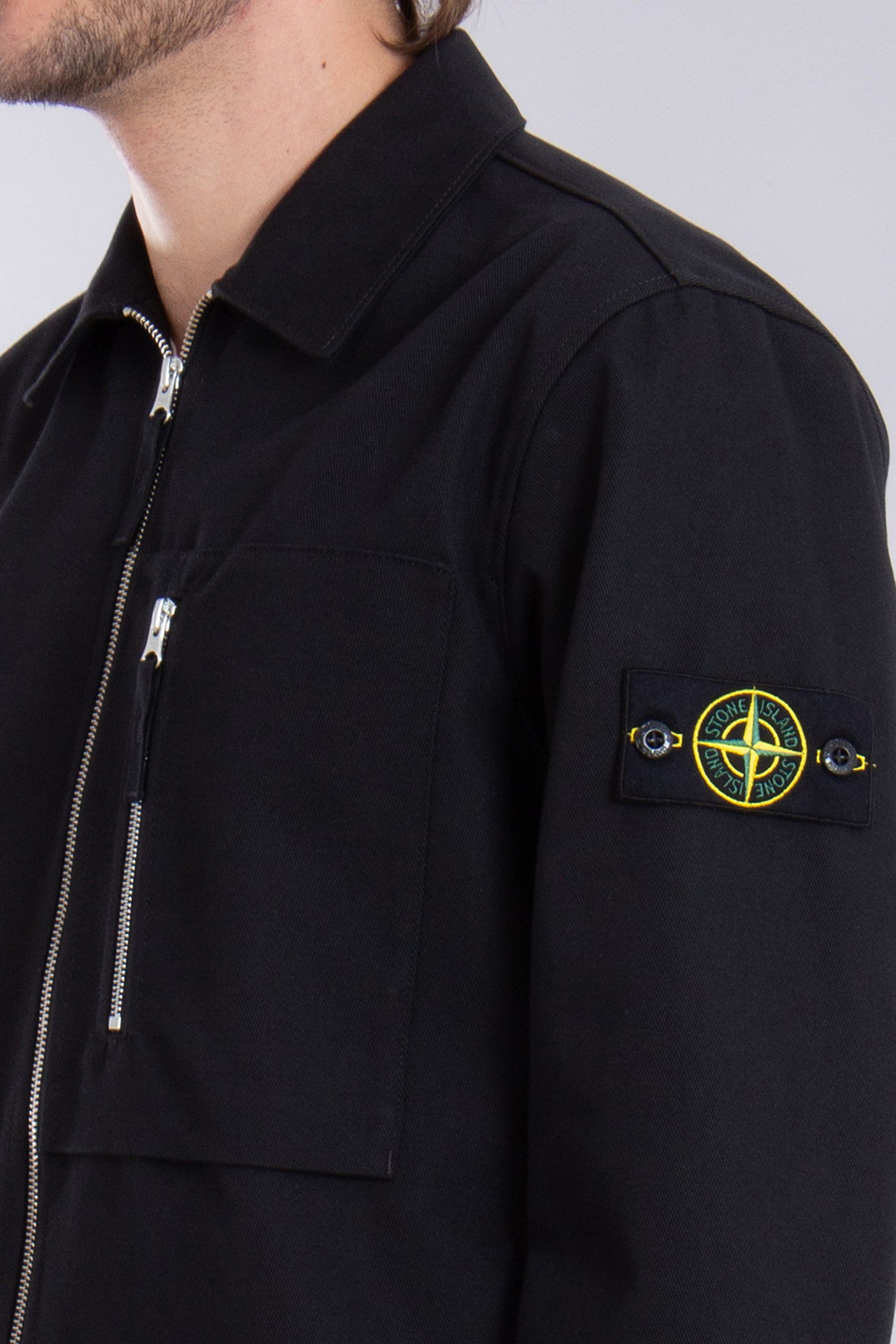 STONE ISLAND Cotton-Nylon Drill Overshirt STONE ISLAND Cotton-Nylon Drill Overshirt