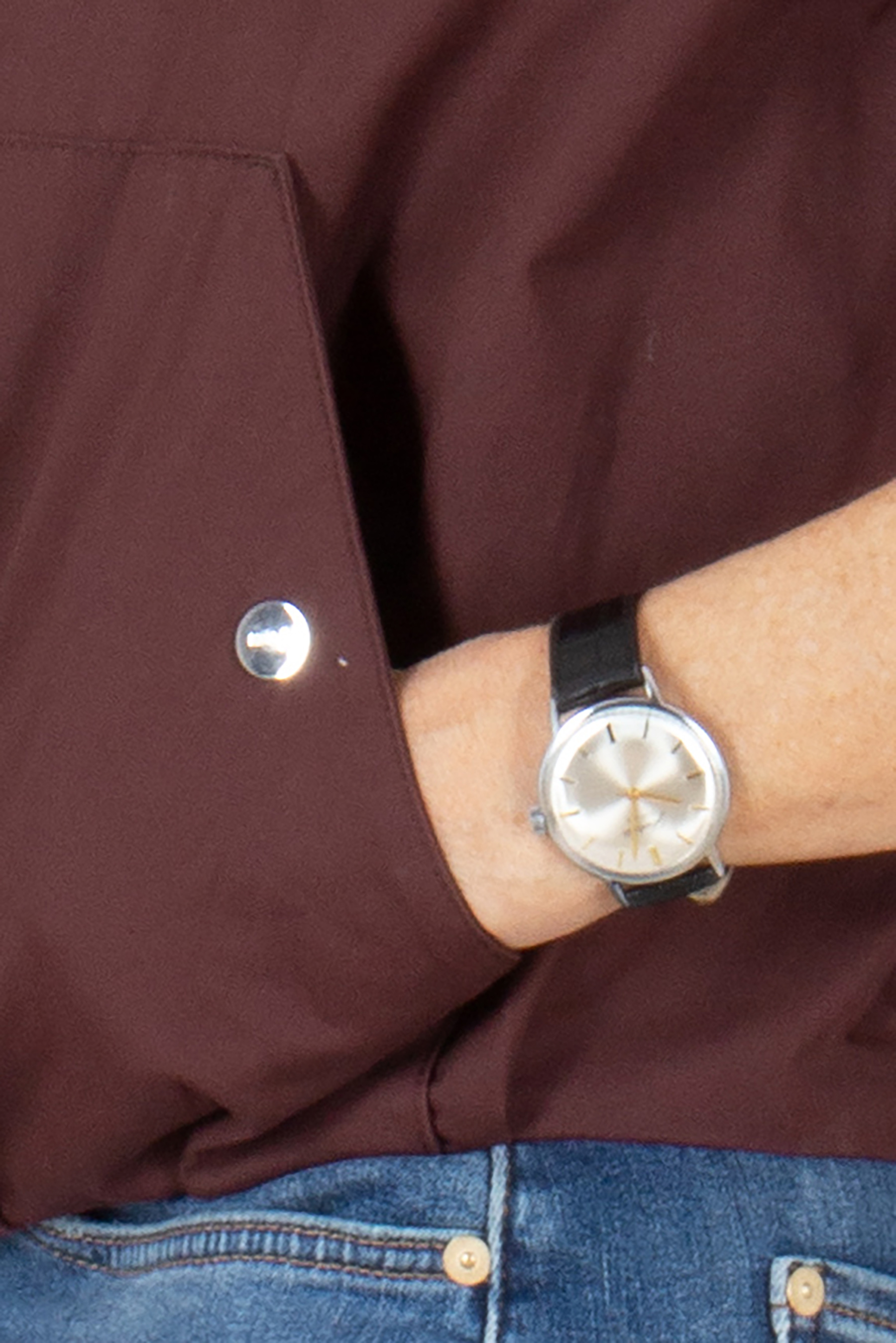 Armbanduhr, Jeans, Hosen, Arm, Person