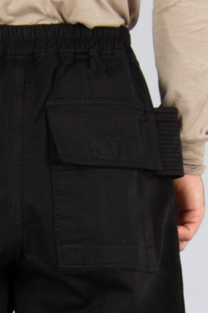 RICK OWENS DRKSHDW Creatch Wide Cargo Drawstring Organic Cotton Denim Pants Bekleidung, Hosen, Kurze Hosen, Jacke, Jeans