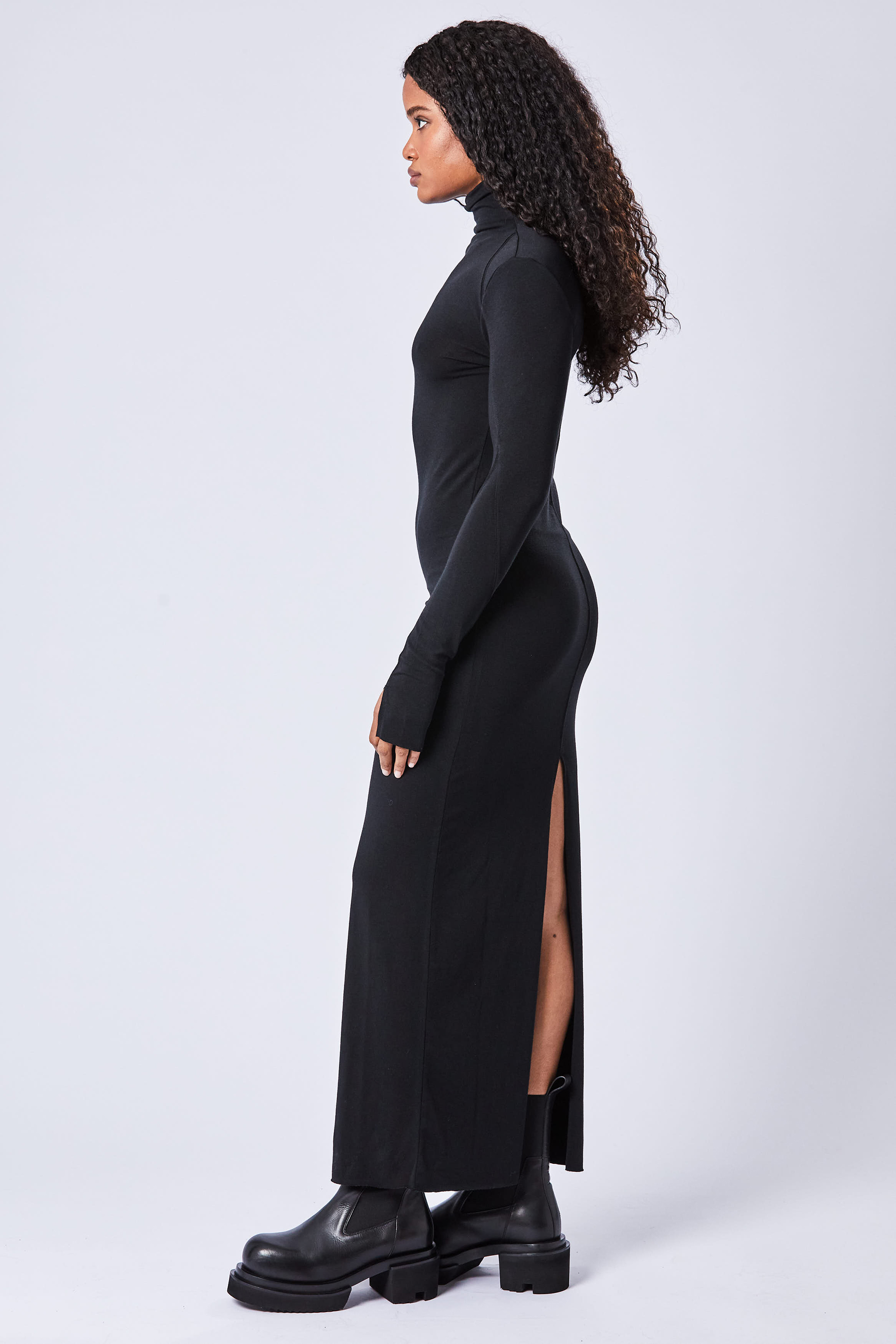 THOM KROM Long Jersey Roll Neck Dress THOM KROM Long Jersey Roll Neck Dress