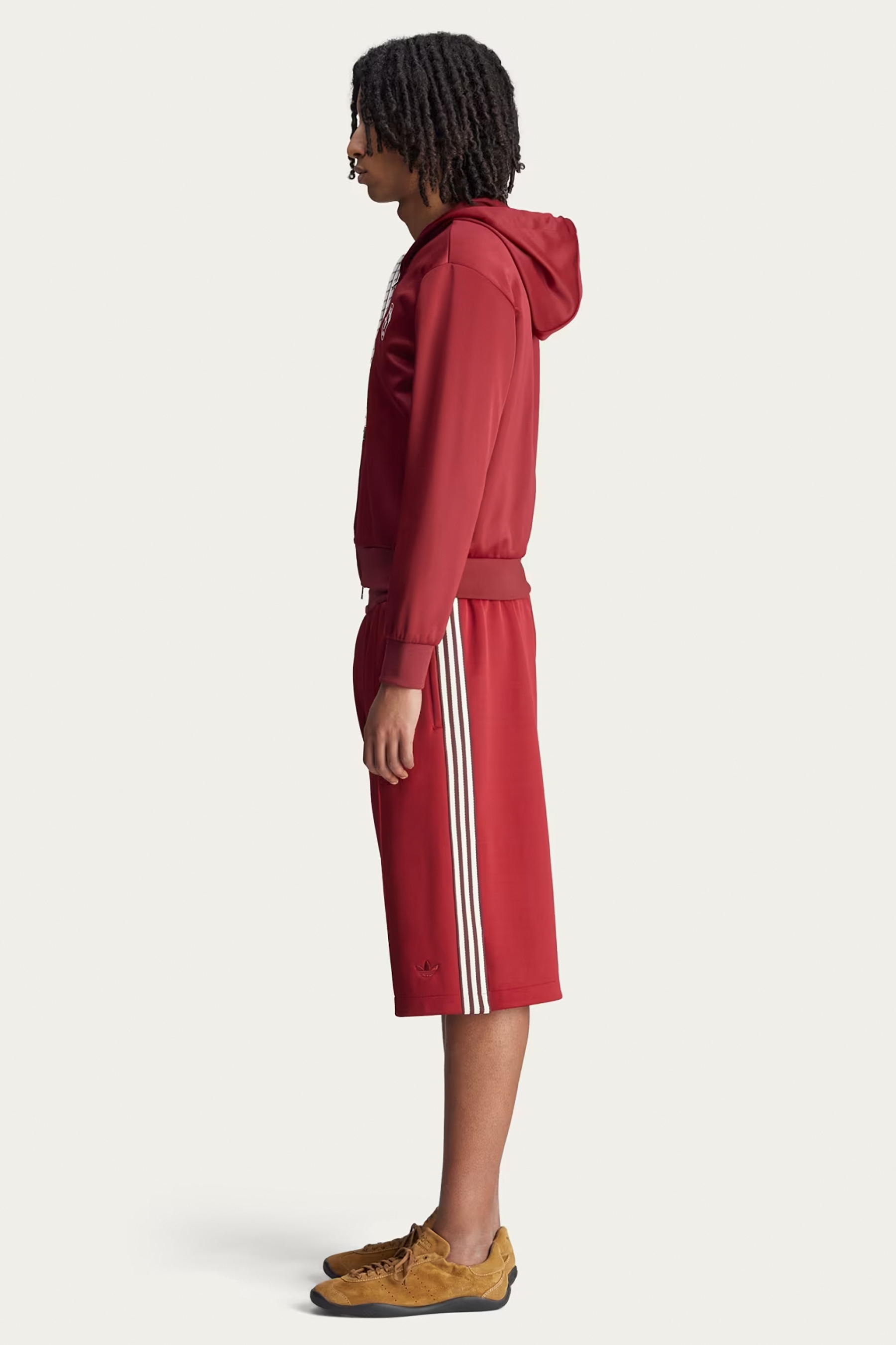 ADIDAS X Wales Bonner Slim Fit Recycled Polyester Blend Track Hoodie Mantel, Langarm, Ärmel, Person, Modisch