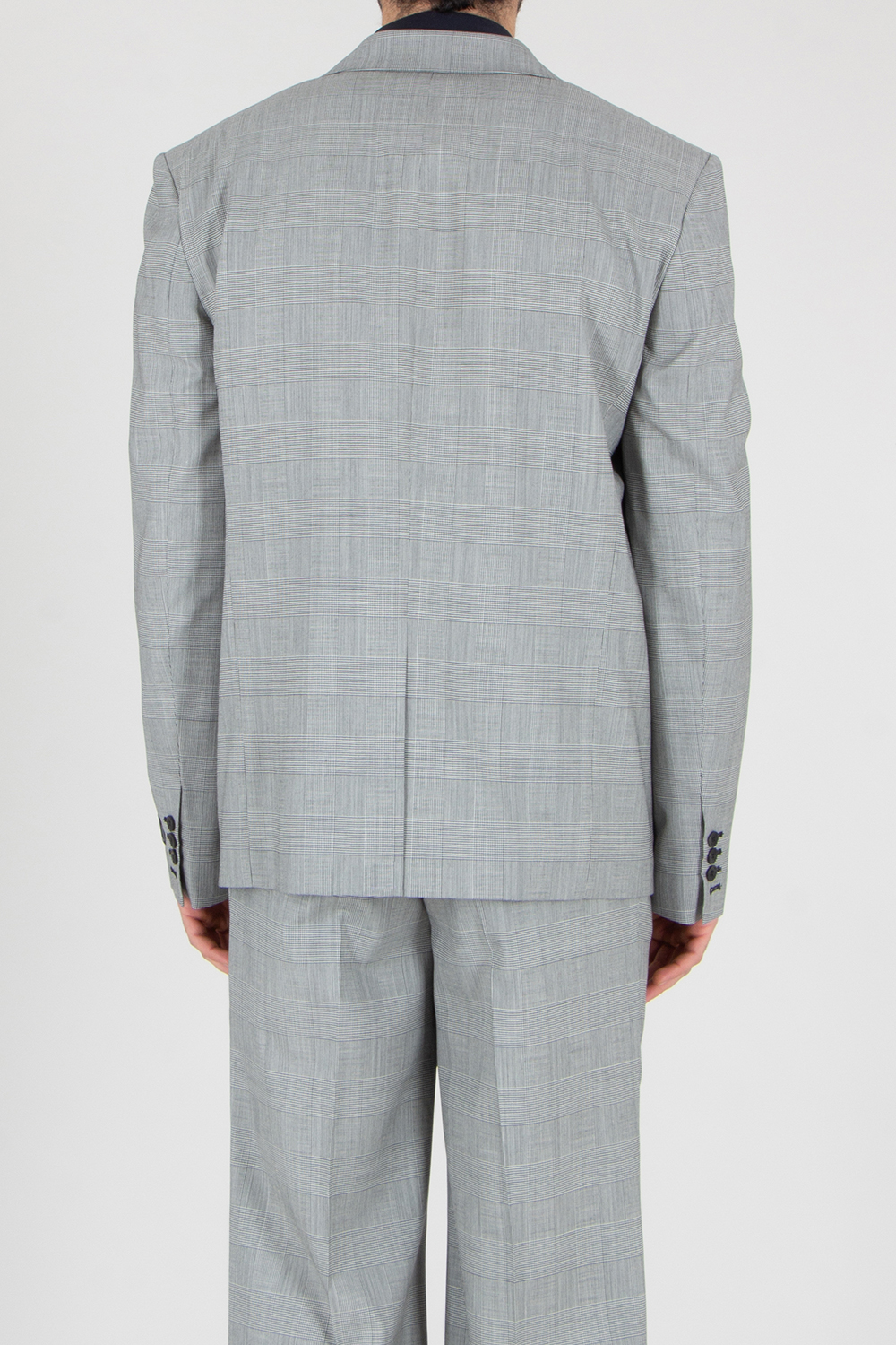 BALMAIN Straight Fit Prince Of Wales Check Virgin Wool Jacket