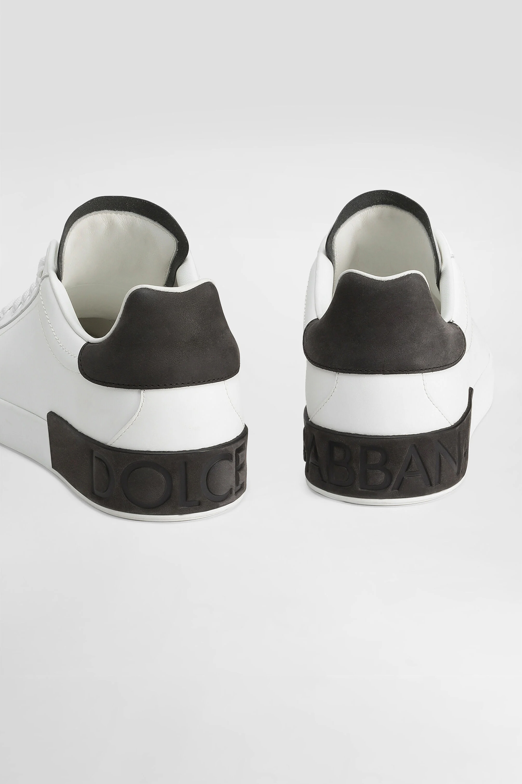 DOLCE & GABBANA Leather Sneakers Portofino Bekleidung, Schuhwerk, Schuh, Sneaker