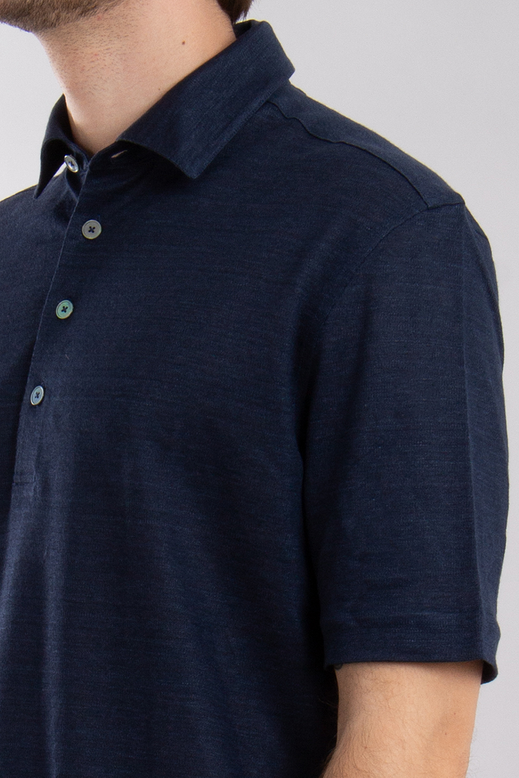 ZEGNA Regular Fit Linen Polo Shirt
